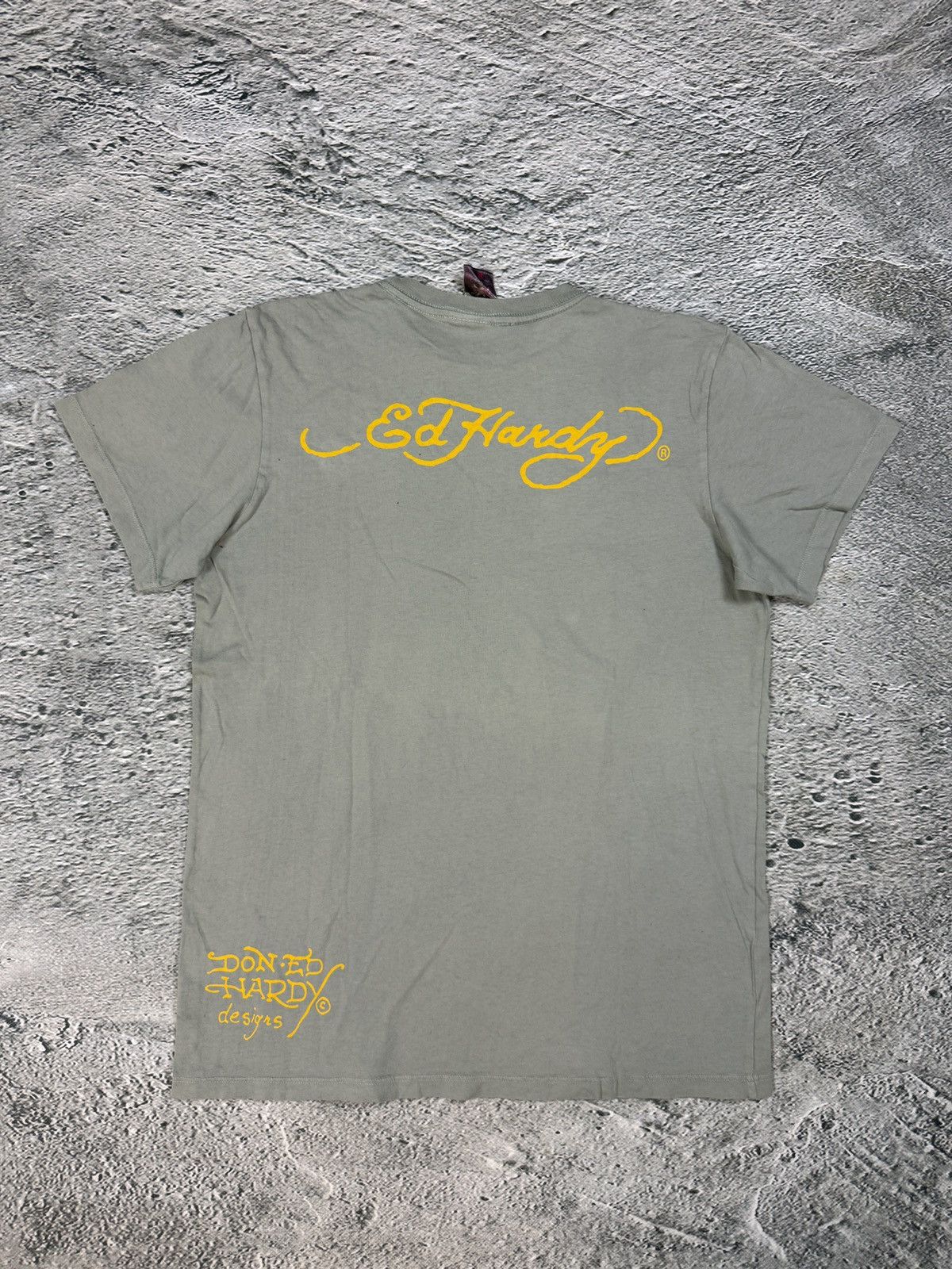Ed Hardy Ed Hardy Christian Audigier vintage grey T-shirt big logo Size US M / EU 48-50 / 2 - 6 Thumbnail