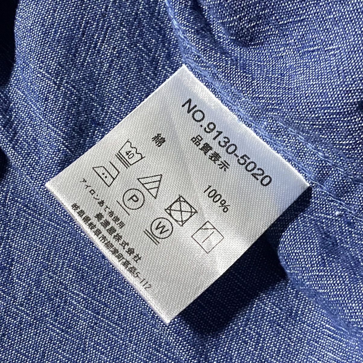 Japanese Brand Men Batsu Herringbone Blue Washed Shirt Size US XL / EU 56 / 4 - 5 Thumbnail