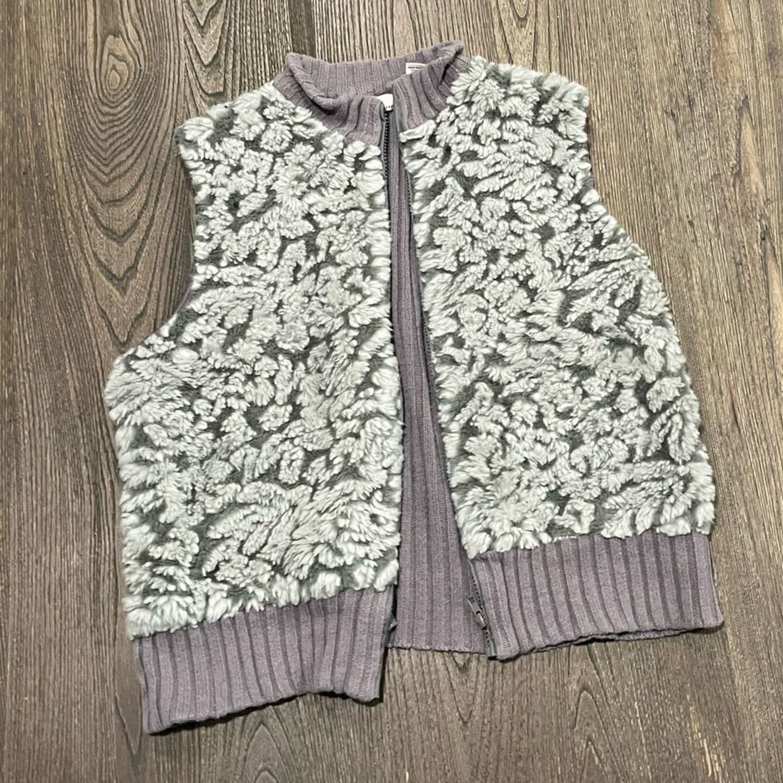 Vintage Kim Rogers Sweater Vest Fuax Fur Zip Up Ribbed Knit XL Size XL / US 12-14 / IT 48-50 - 2 Thumbnail