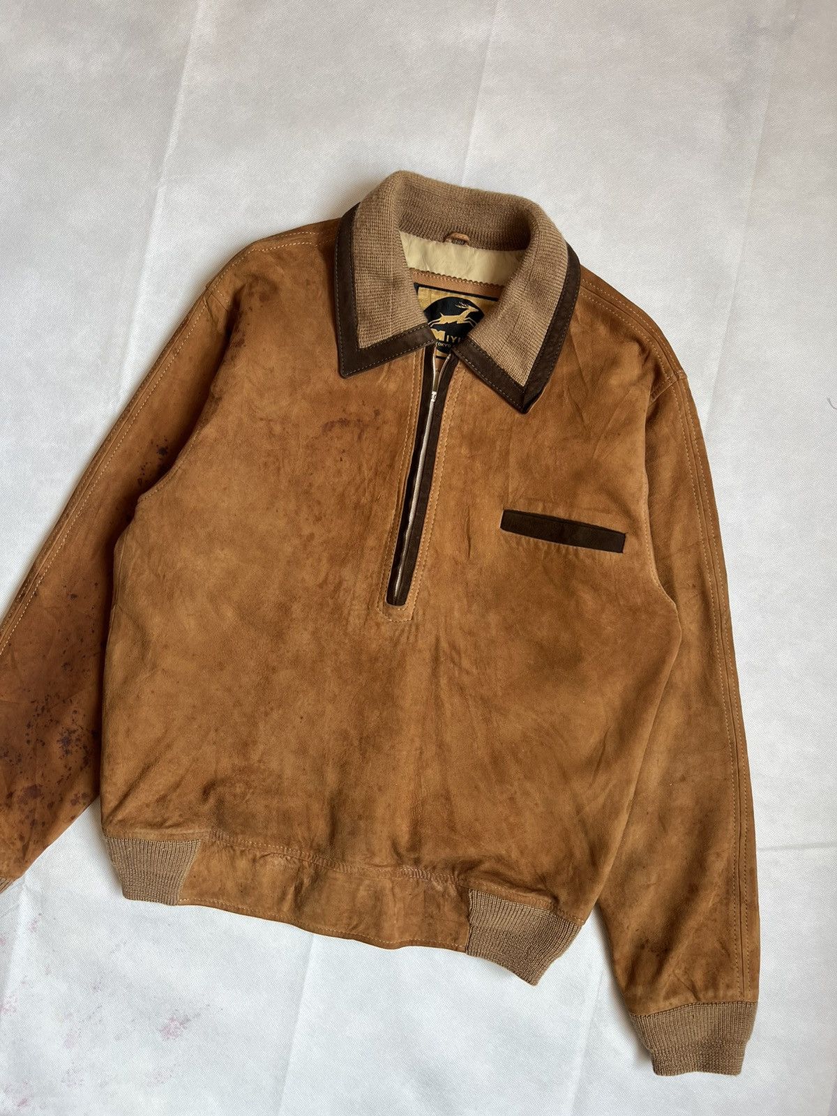 Japanese Brand Rare Velvet Miyuki Tokyo Half Zip Brown Jacket Size US M / EU 48-50 / 2 - 3 Thumbnail