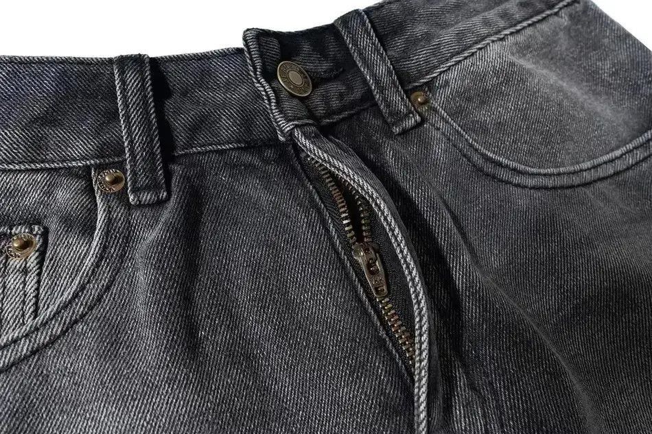 Japanese Brand Streetwear Design Retro Baggy Hole Jeans Size US 32 / EU 48 - 5 Thumbnail