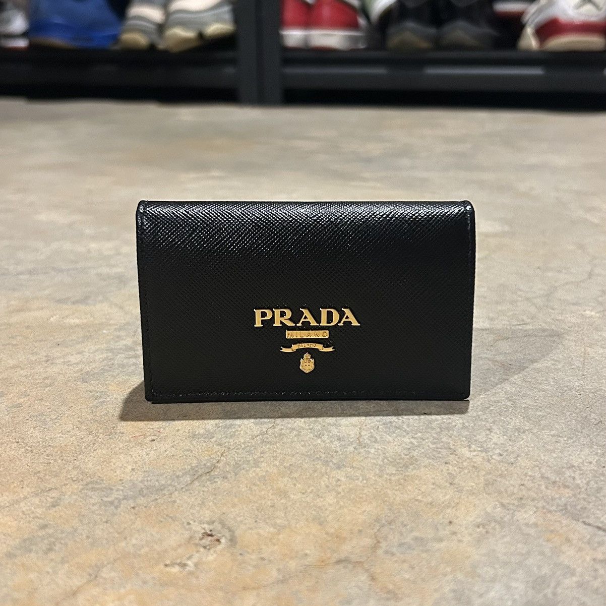 Designer × Prada Brand New Prada Saffiano Leather Card Holder Nero Black Size ONE SIZE - 2 Thumbnail