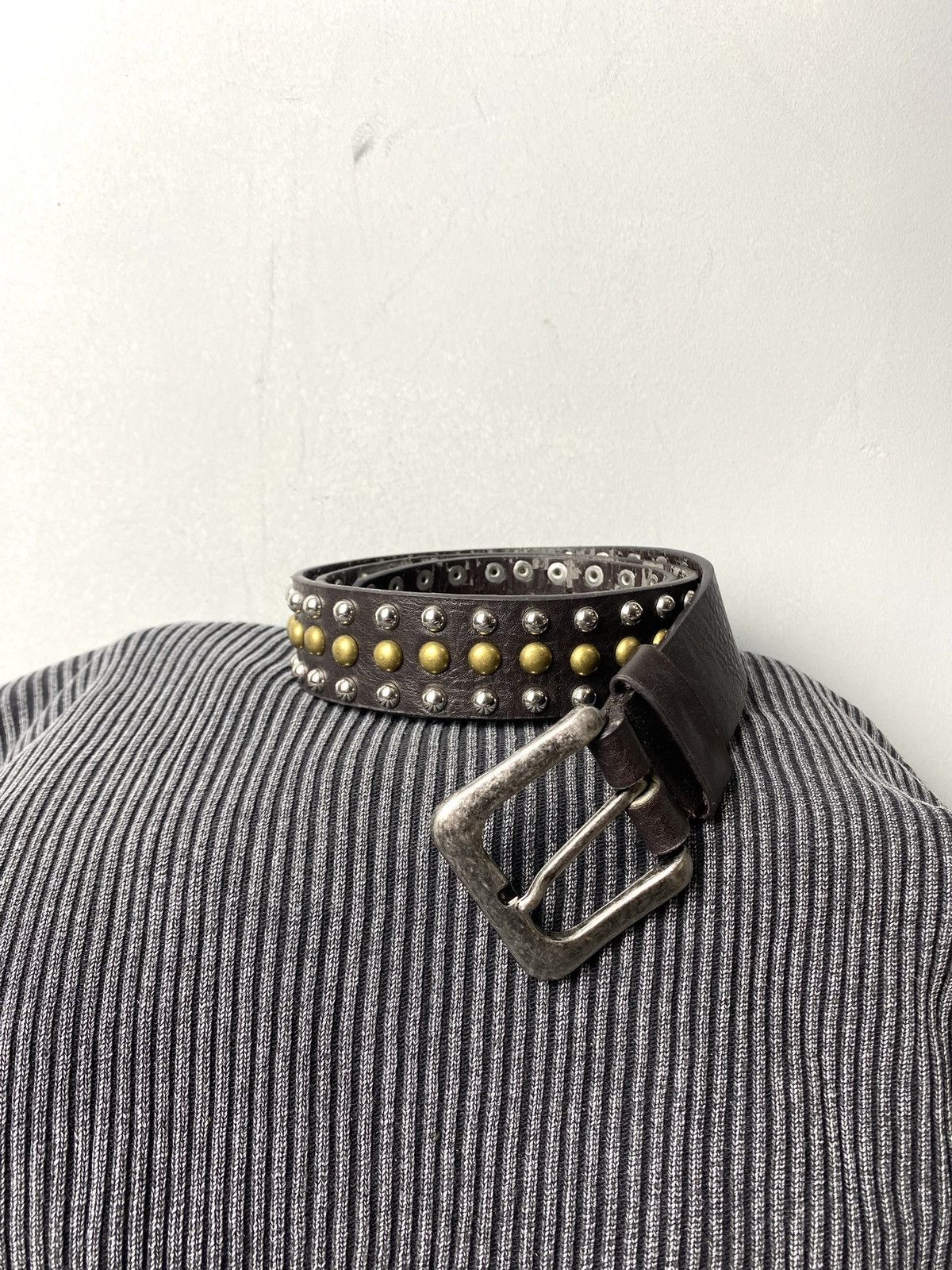 Japanese Brand × Vintage Y2K Vintage Metal Leather Belt Hype Drip Size ONE SIZE - 1 Thumbnail