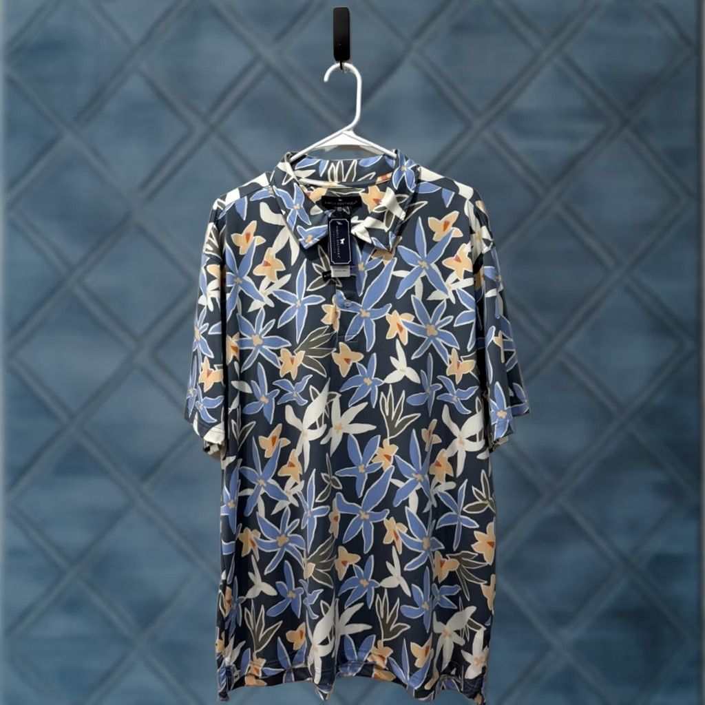 Vintage Simply Southern Polo Shirt Men’s 2XL Floral Golf Polo Shirt Blue Embroidered Logo Short Sleeve Vintage No Size US XXL / EU 58 / 5 - 1 Thumbnail