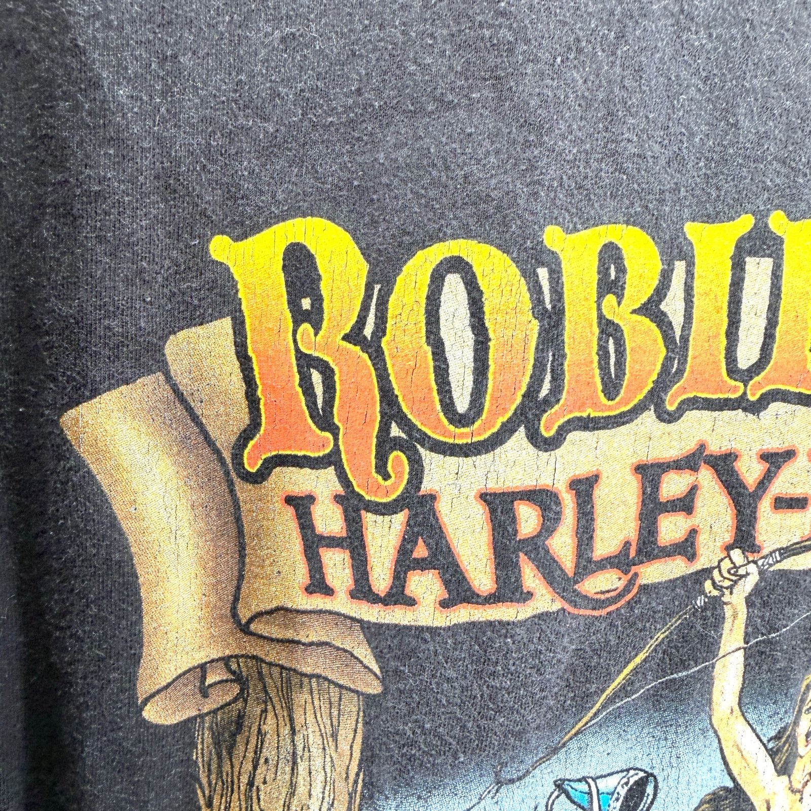 Harley Davidson Nottingham England Robin Hood Black 100% Cotton T-Shirt Size US L / EU 52-54 / 3 - 3 Thumbnail