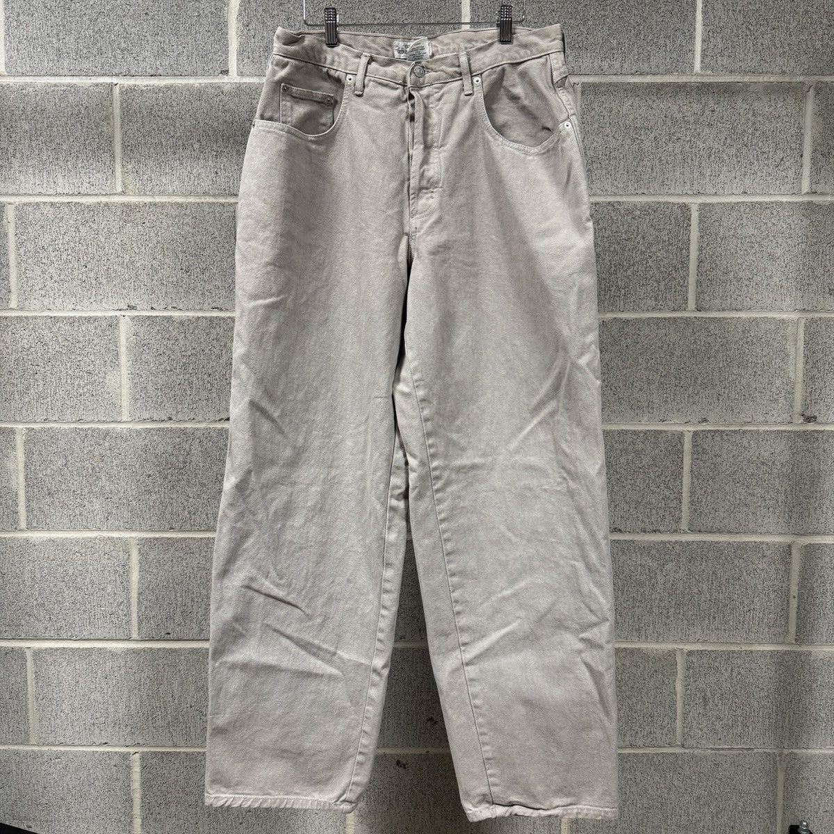 Vintage 90s Guess Baggy Wide Leg Grey Jeans Skater ERD Grunge USA Size US 32 / EU 48 - 1 Thumbnail