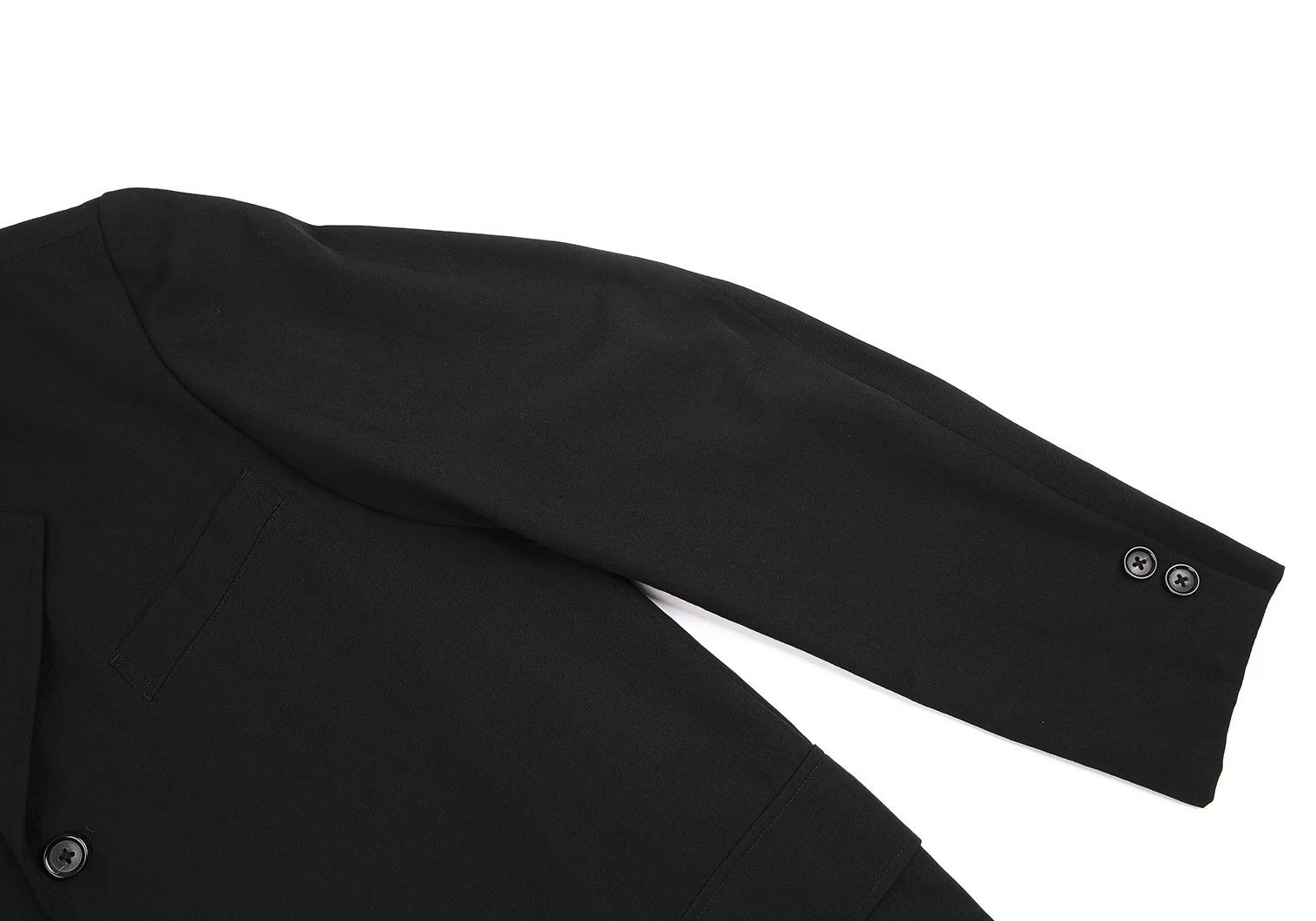 Jean Paul Gaultier Wool Gabardine Long Jacket in Black Size 3 Size US L / EU 52-54 / 3 - 7 Thumbnail