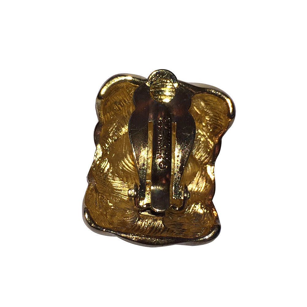 Givenchy Givenchy XOXO Gold Plated Retro Clip On Earrings Size ONE SIZE - 6 Thumbnail