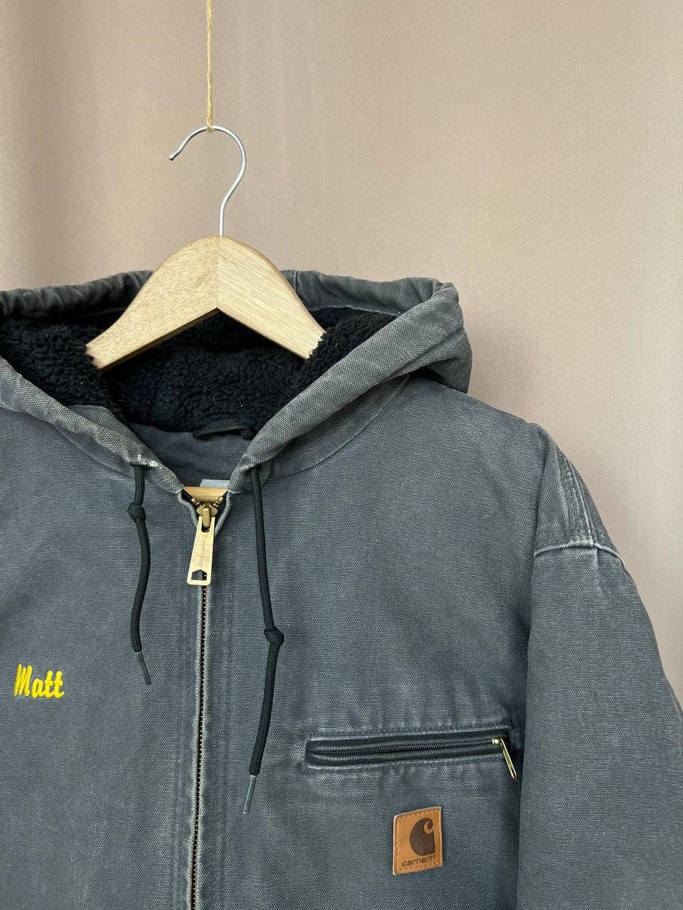 Carhartt Carhartt Detroit Jacket Men Size L Vintage Grey Sherpa Lined Size US L / EU 52-54 / 3 - 6 Thumbnail