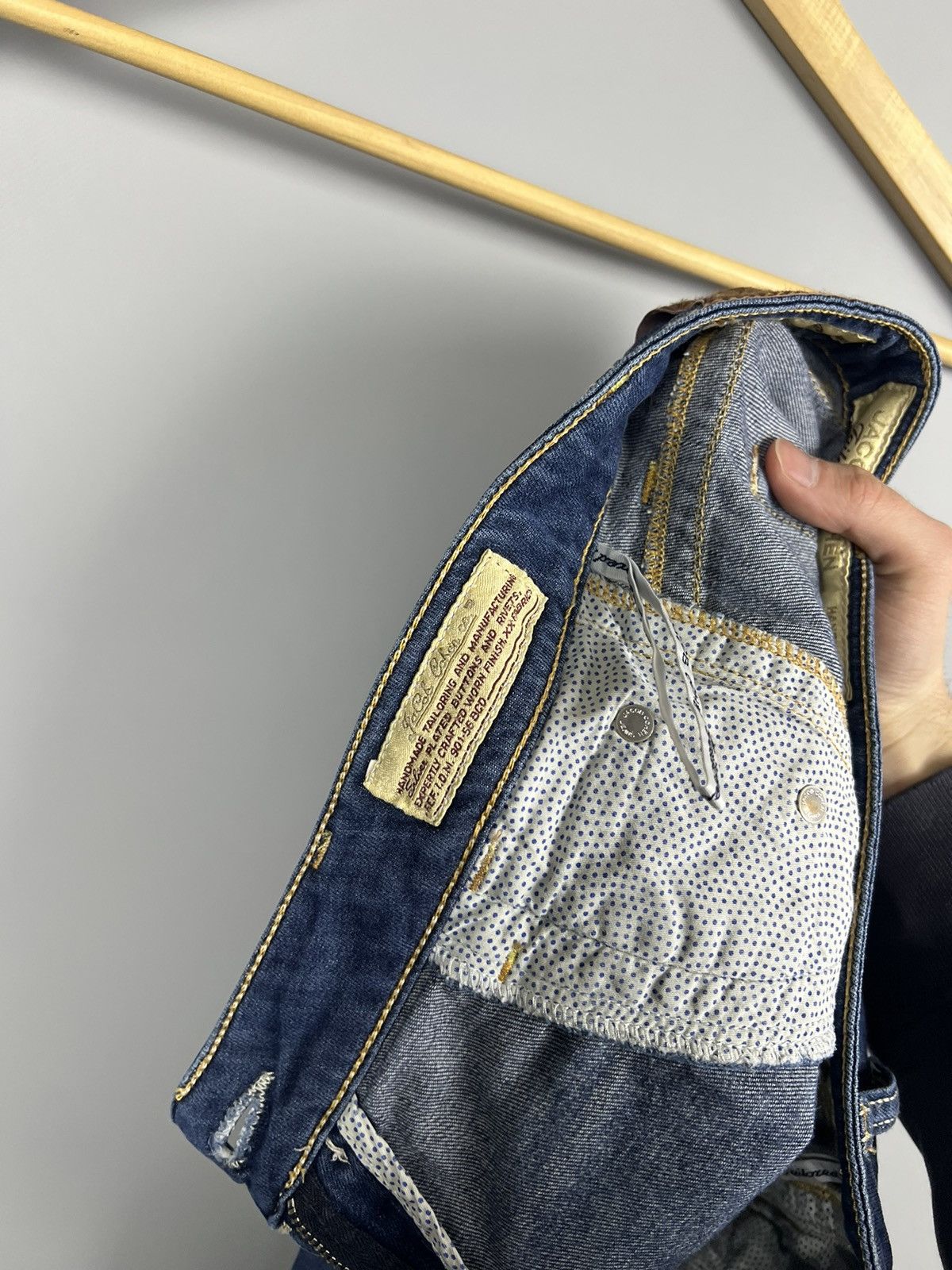 Jacob Cohen Jacob Cohen Jeans ”Girls Save The World” Blue Made in Italy Size 31" - 15 Thumbnail