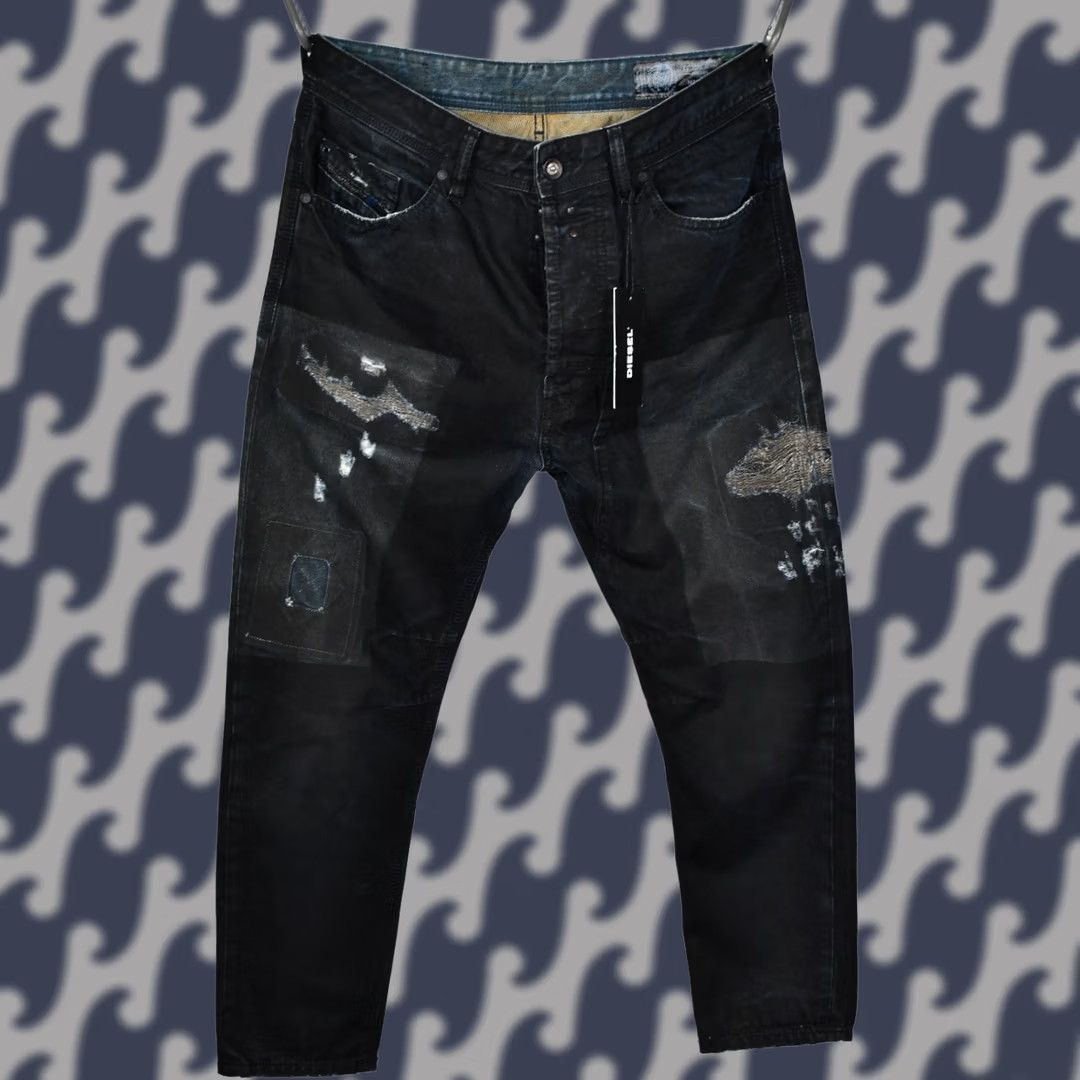 Diesel Diesel Narrot 0857E Regular Carrot Jeans Blue Men W30 L32 Regular Distressed Cotton Denim Size US 30 / EU 46 - 1 Thumbnail