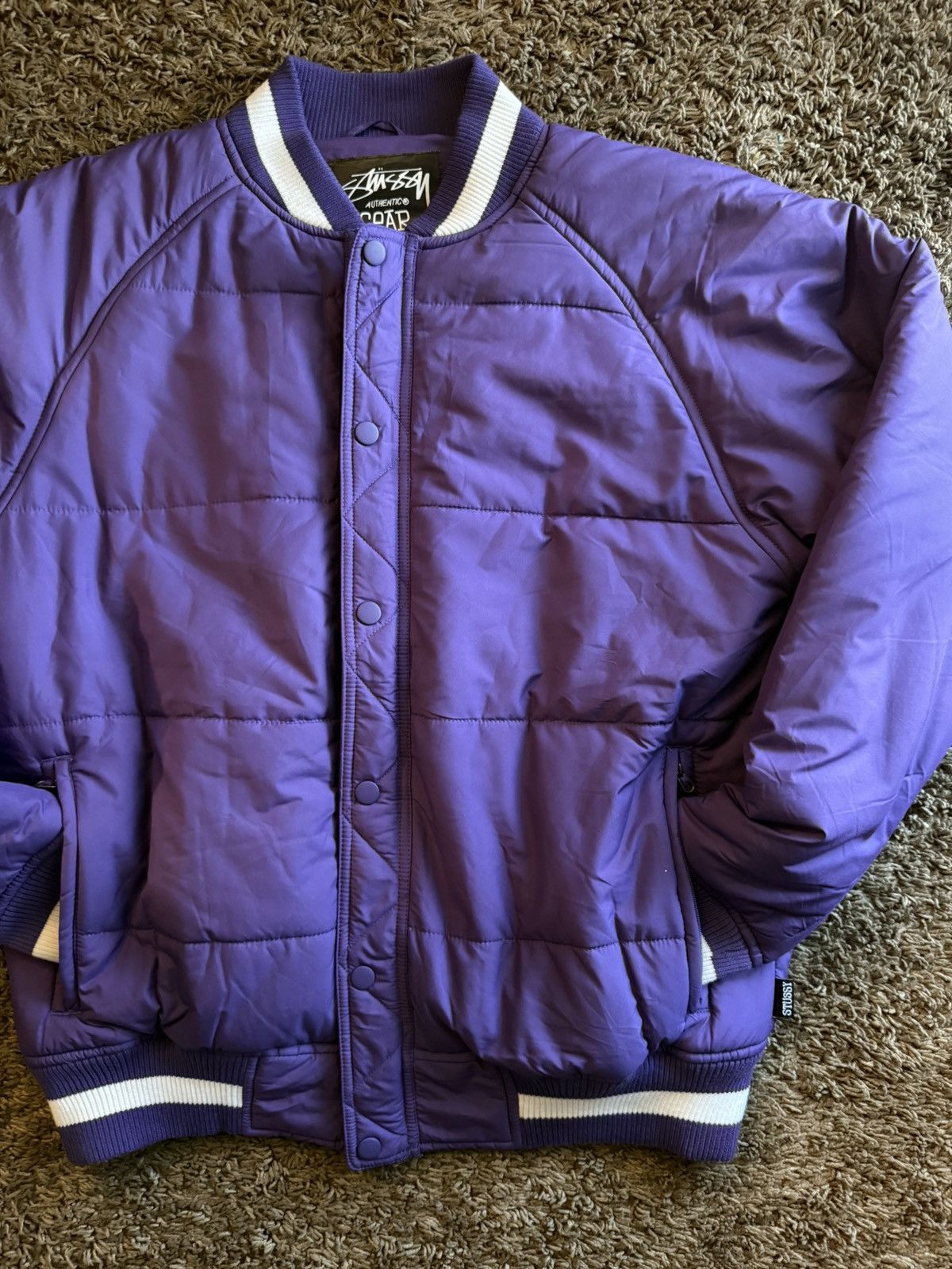 Stussy Stussy Linen Beach Bomber | Grailed