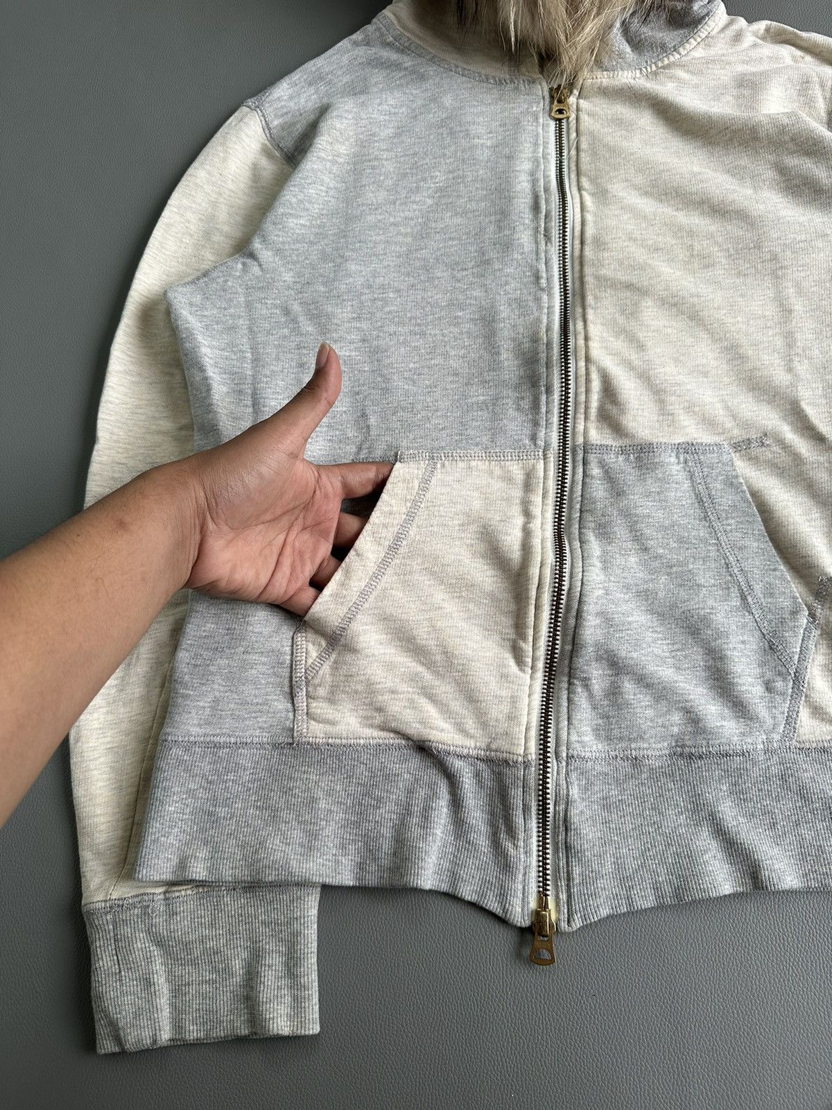 20471120 2000s URBAN RESEARCH FUR ZIP HOODIE KAPITAL STYLE Size US M / EU 48-50 / 2 - 5 Thumbnail