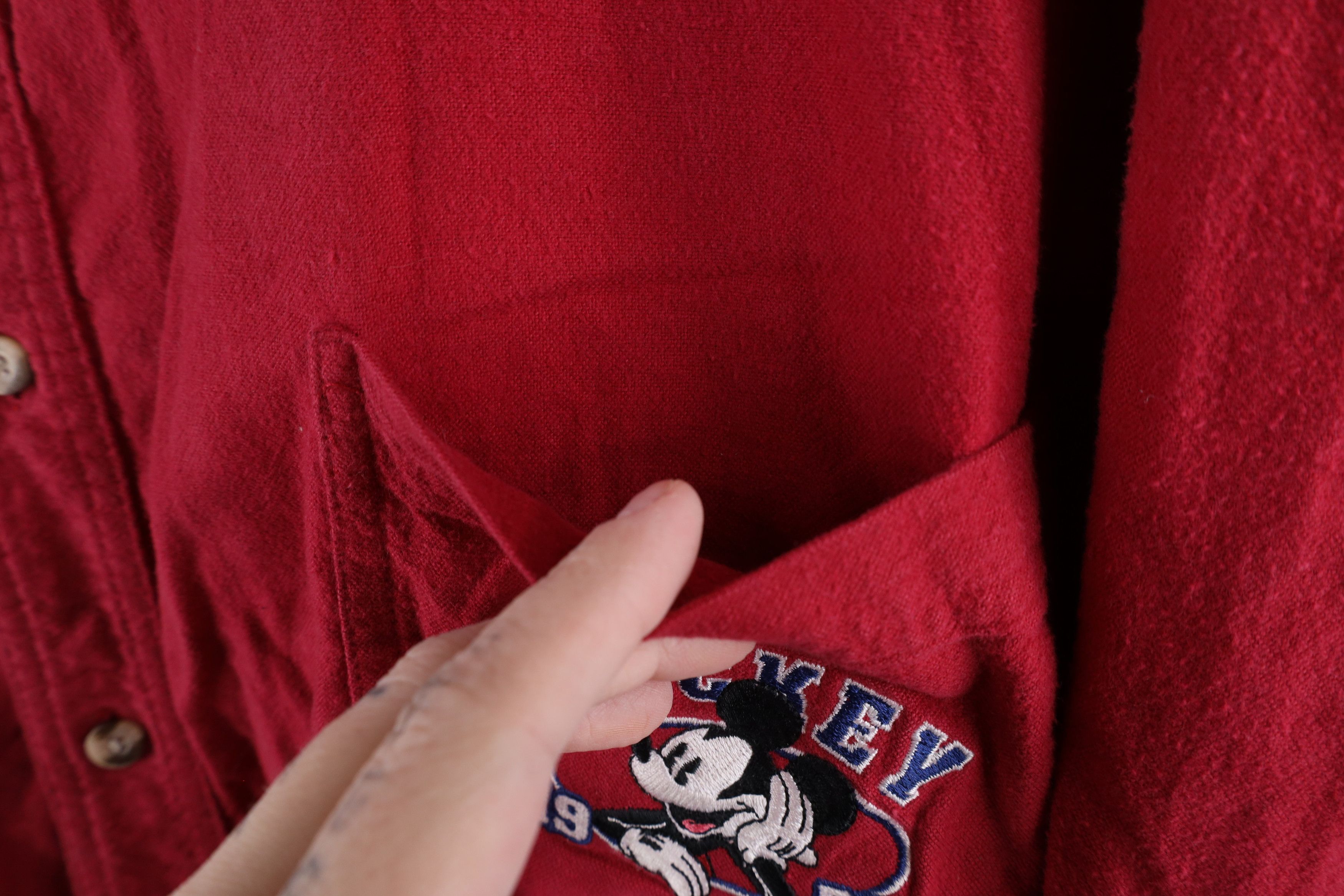 Disney × Vintage Vintage 90s Disney Mickey Mouse Flannel Button Down Shirt Size US XXL / EU 58 / 5 - 5 Thumbnail