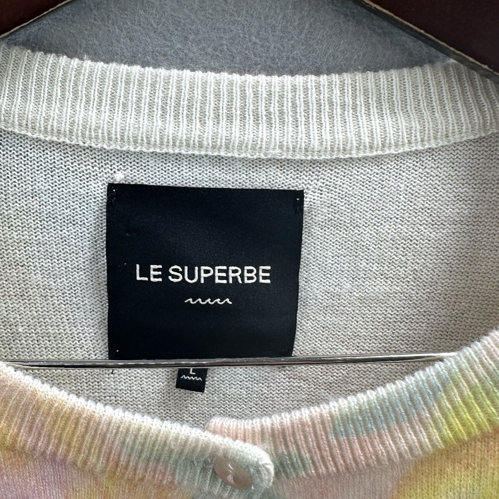 Le Superbe Le Superbe Wool Blend Floral Cardigan Womens Large Yellow Shirt? Size L / US 10 / IT 46 - 7 Thumbnail