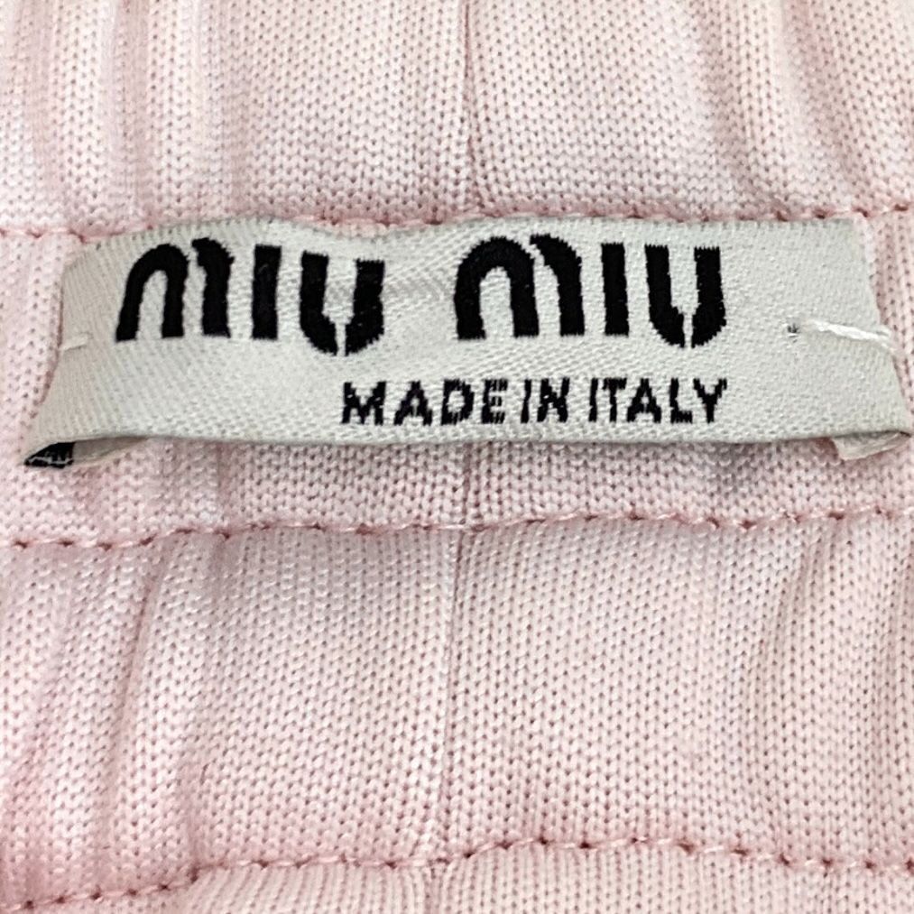 Miu Miu Miu Miu Pink Diamond-Encrusted Straight Sweatpants 36 XS Mad Size 26" / US 2 / IT 38 - 2 Thumbnail