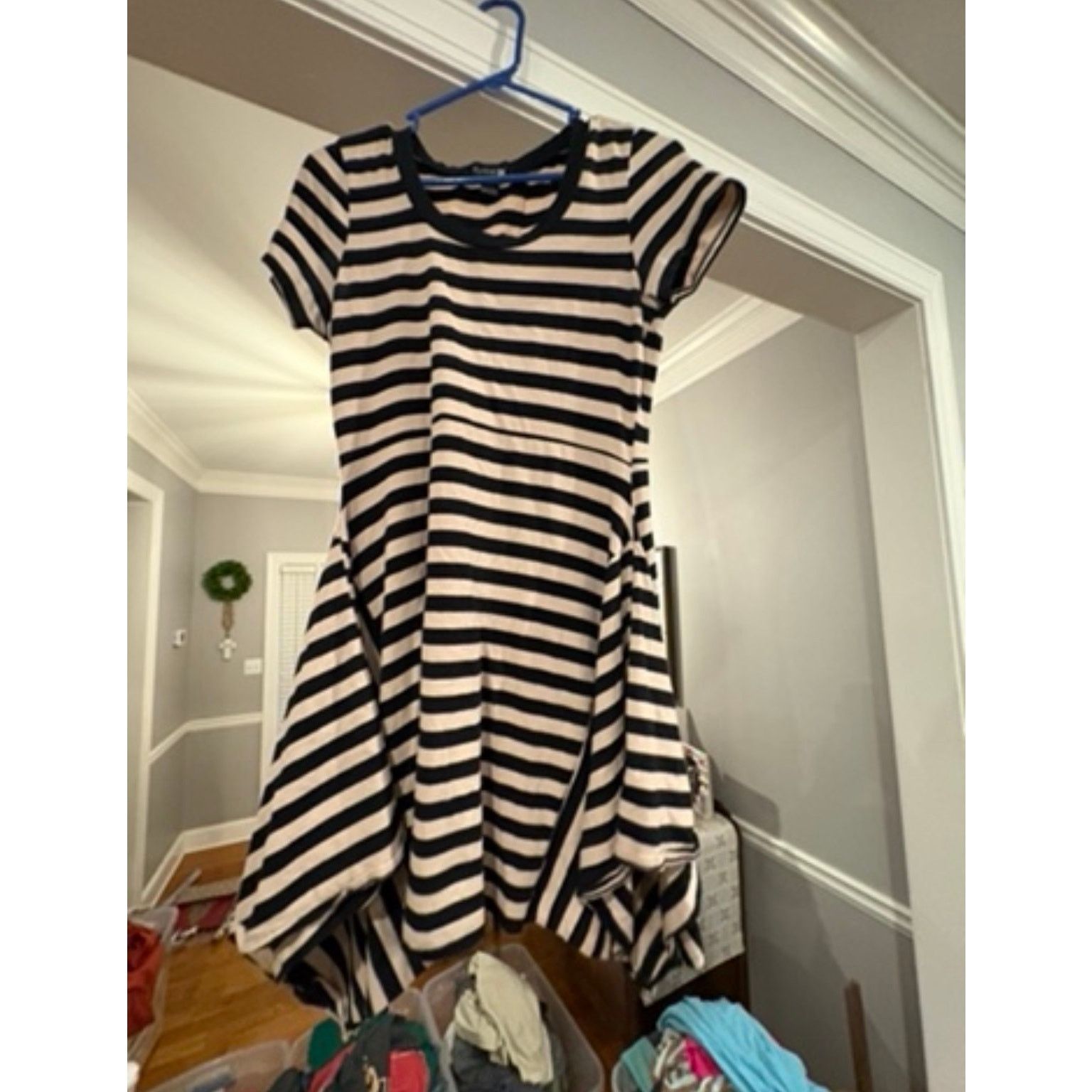 Forever 21 Forever 21 Women’s Large Striped Short Sleeve Dress Size L / US 10 / IT 46 - 2 Thumbnail
