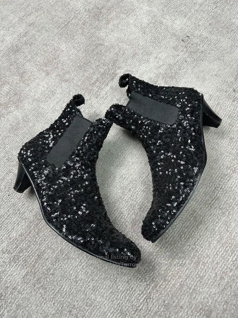 Comme des Garcons Comme des Garcons Sequined High Heels Size US 7.5 / IT 37.5 - 1 Thumbnail
