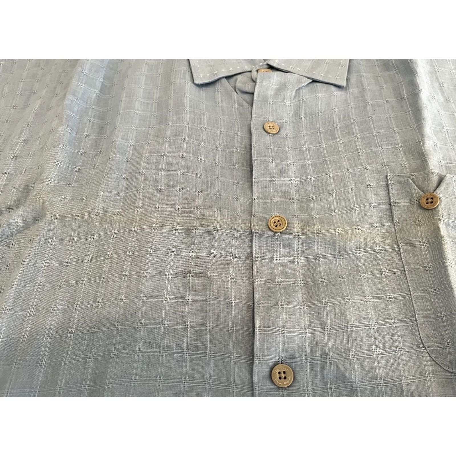 Nat Nast Nat Nast Linen Blue Shirt Mens 2XL Short Sleeve Button-Up Blue Mens 2XL Linen Shirt Nat Nast Linen Blue Shirt 2XL Mens Short Sleeve Button-Up Size US XXL / EU 58 / 5 - 3 Thumbnail
