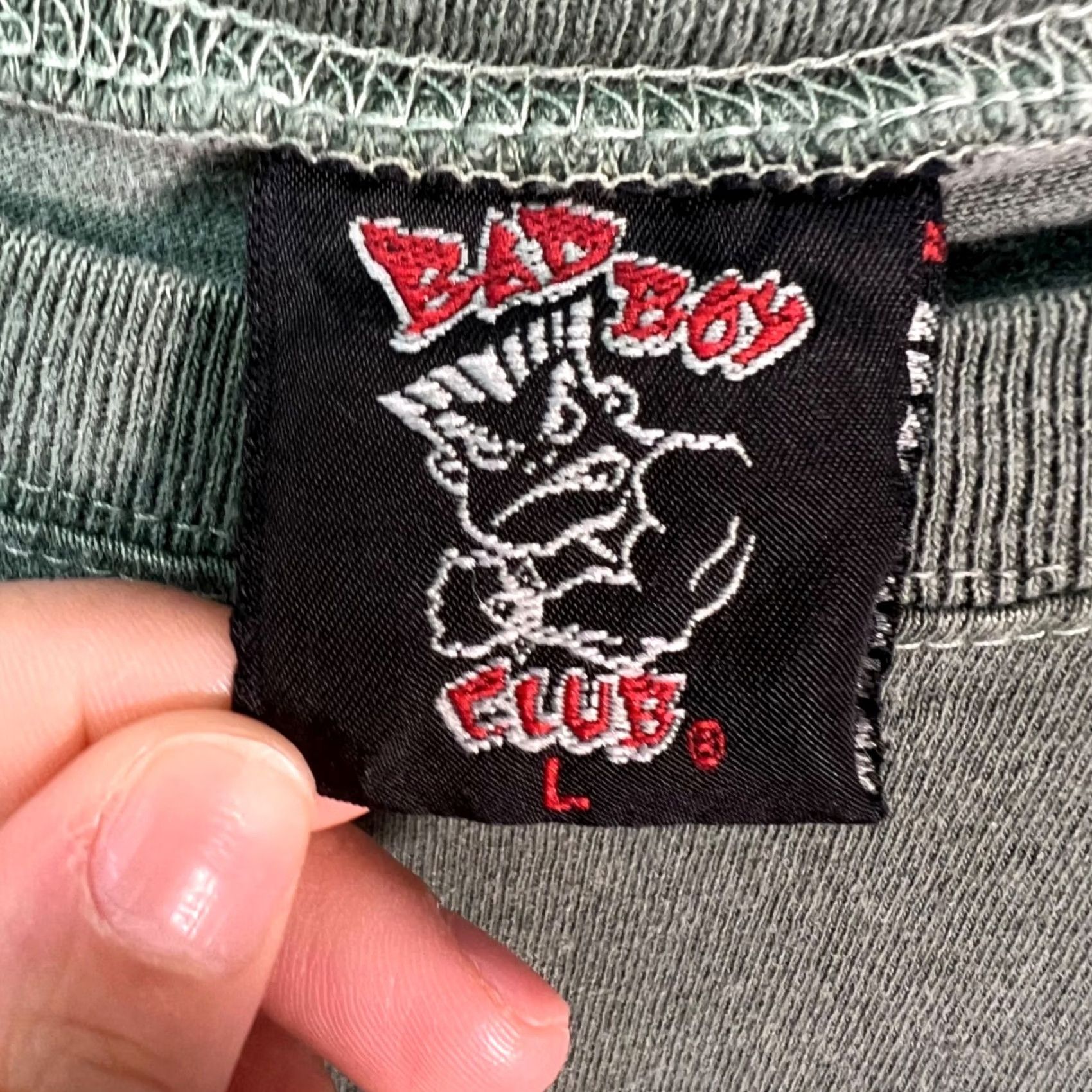 Vintage VINTAGE Bad Boy Club Green T-Shirt Mens Large 90s Logo 100% Cotton USA Oversized Crew Neck Short Sleeve Size US L / EU 52-54 / 3 - 3 Thumbnail