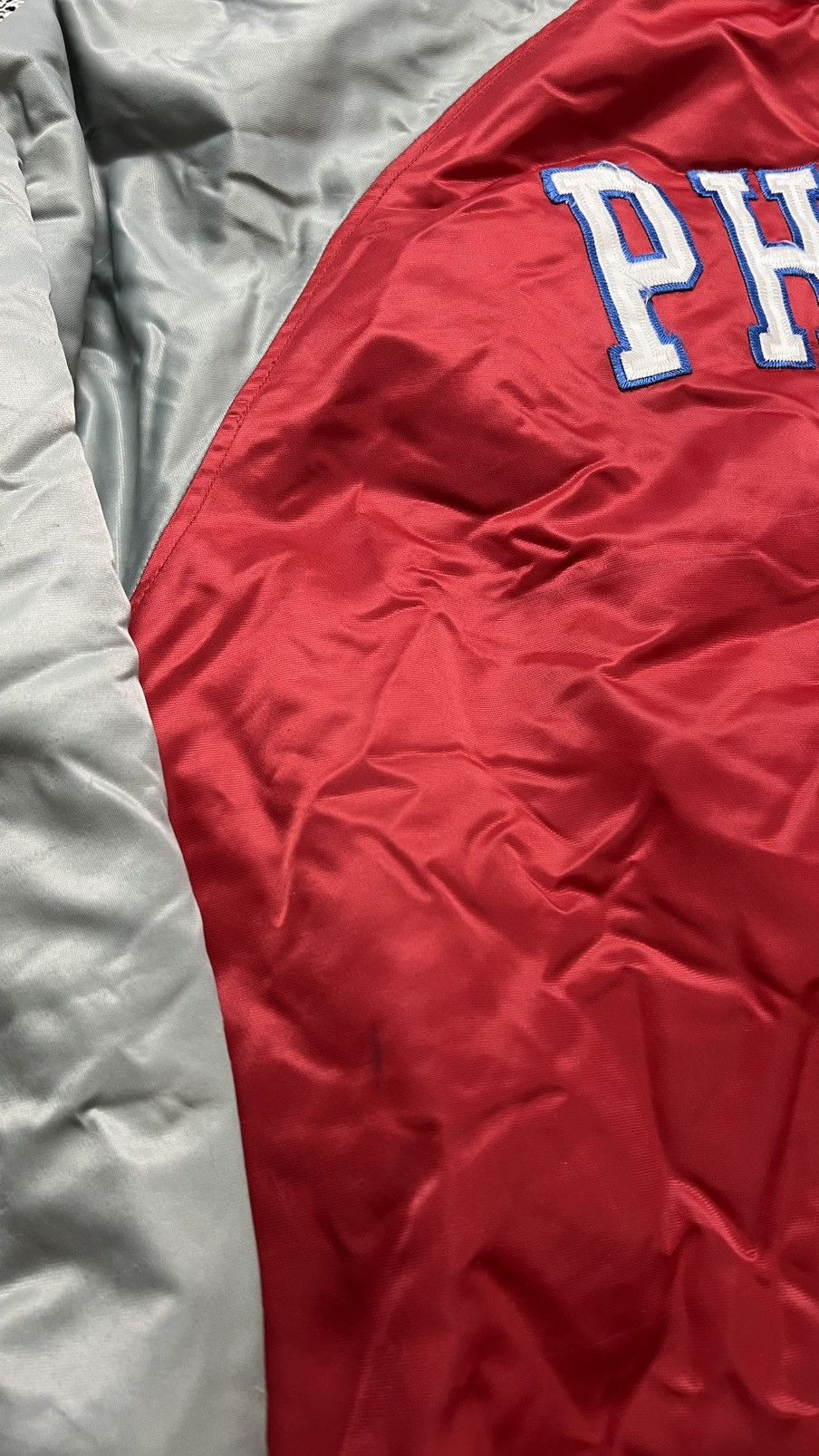 Champion Early 00’s Philadelphia 76ers sixers champion bomber jacket Size US L / EU 52-54 / 3 - 20 Thumbnail