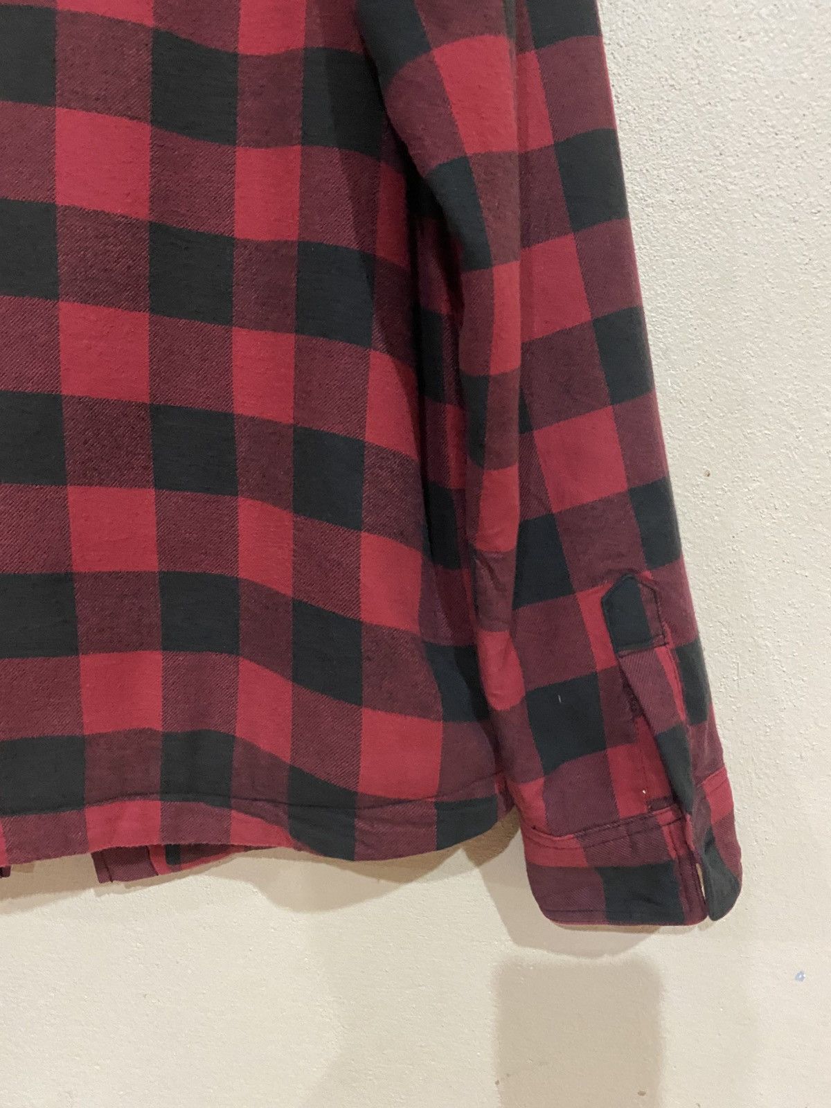 Flannel × Uniqlo Uniqlo Red Checkered Sherpa Lining Jacket Size US M / EU 48-50 / 2 - 8 Thumbnail