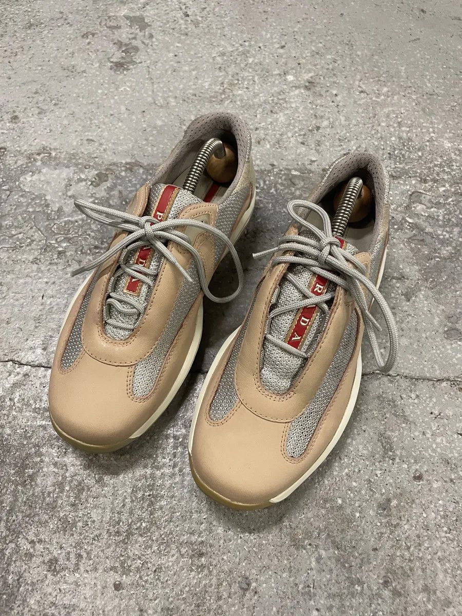 Prada Prada Americas Cup Pale Pink Low Sneakers Size US 6.5 / IT 36.5 - 3 Thumbnail