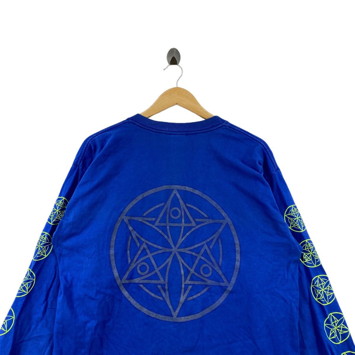 Vintage Vintage BAGAGA.ONE Logo Print Design Long Sleeve Blue Shirt Size US L / EU 52-54 / 3 - 2 Thumbnail