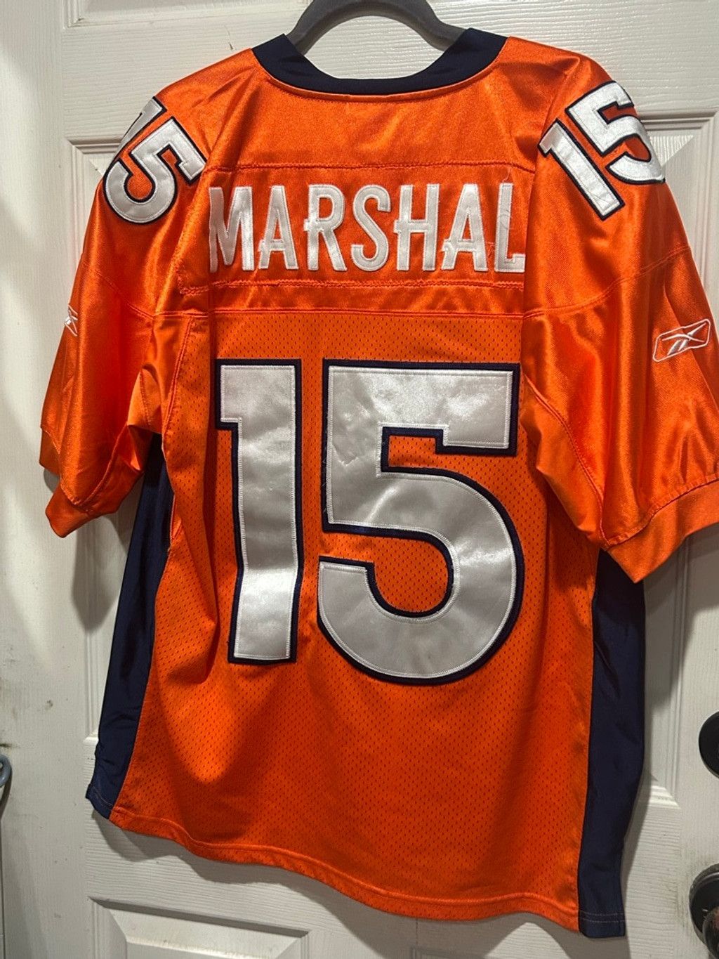 Reebok Men's Reebok Denver Broncos Marshall Jersey XL Orange Navy Size US XL / EU 56 / 4 - 5 Thumbnail