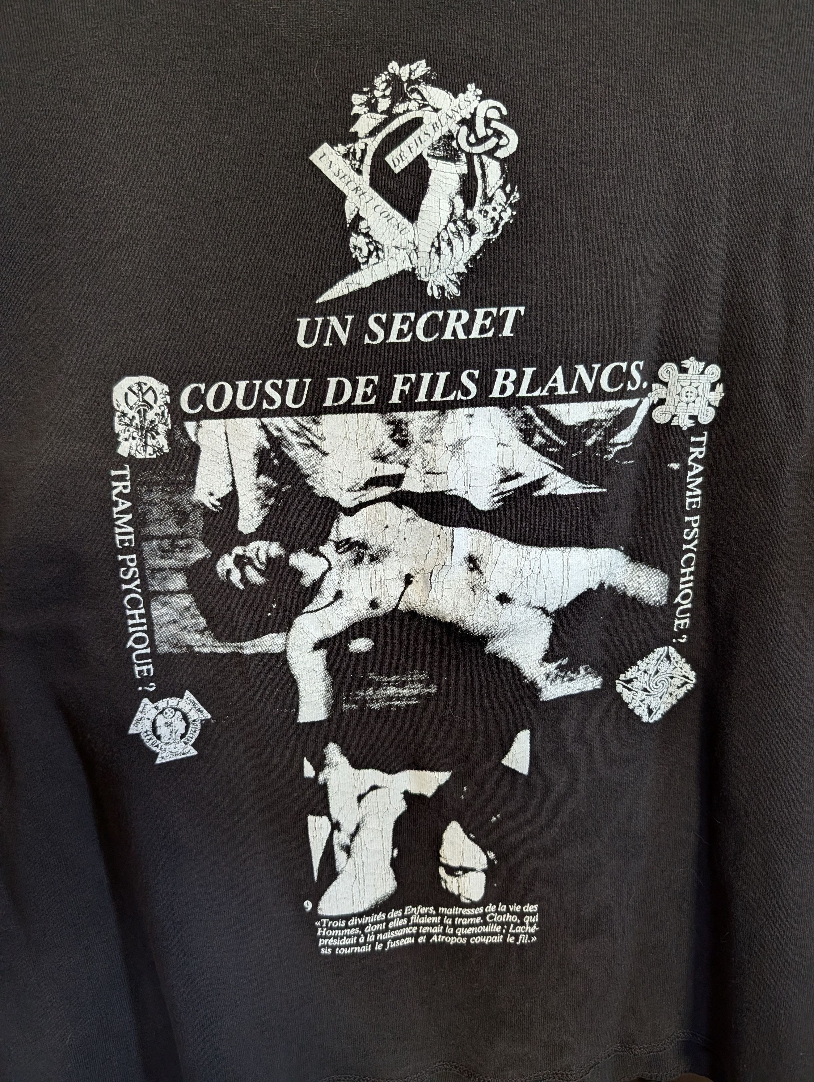Enfants Riches Deprimes UN SECRET cropped black t-shirt new season distressed NWT Size M / US 6-8 / IT 42-44 - 4 Thumbnail