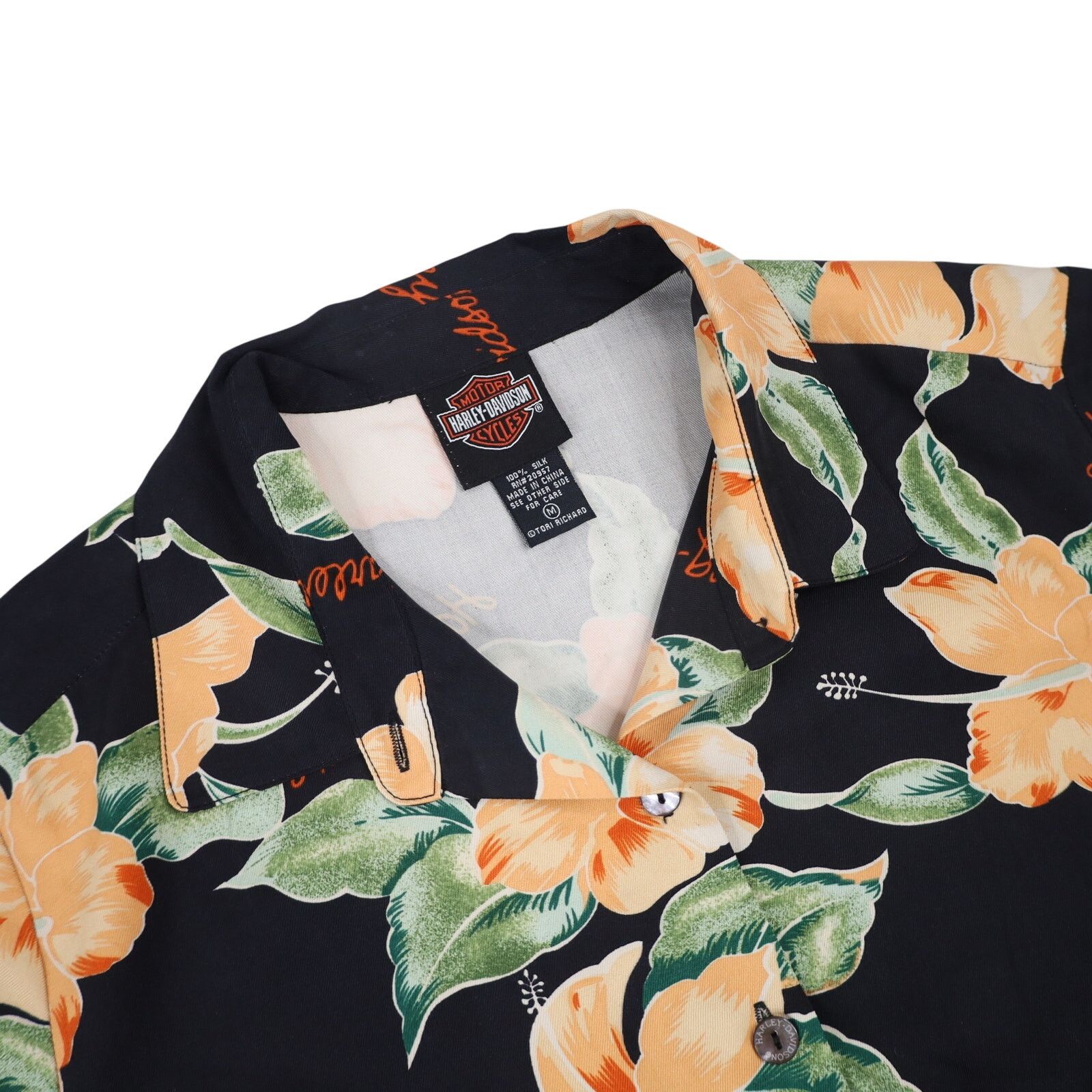 Harley Davidson × Vintage VTG Harley Davidson Tori Richards Silk Floral Button Shirt Size M / US 6-8 / IT 42-44 - 5 Thumbnail