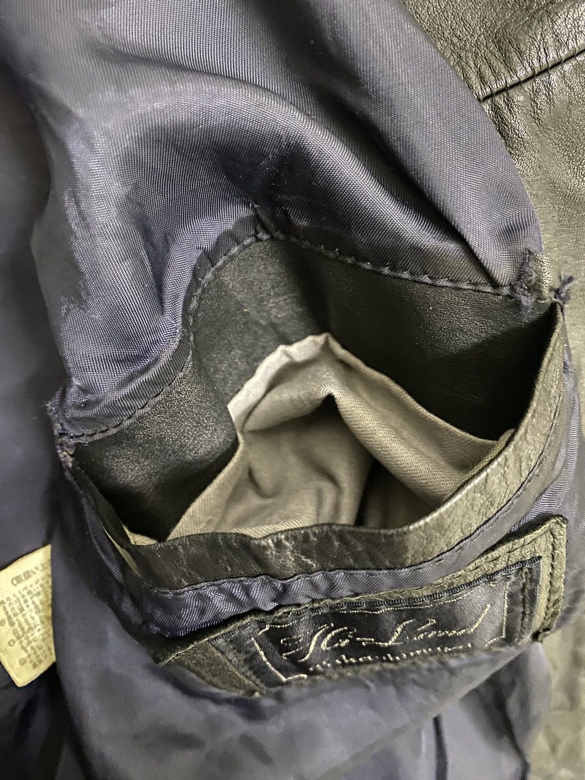 Designer × Japanese Brand × Vintage Vintage Leather Jacket Round neck luxury designers Size US M / EU 48-50 / 2 - 21 Thumbnail