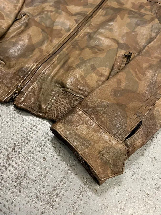 Daniele Alessandrini Daniele Alessandrini Brown Camo Leather Jacket Size US S / EU 44-46 / 1 - 6 Thumbnail