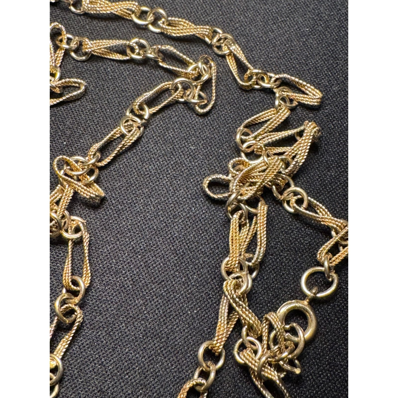 Other Vintage Gold Tone 28in Textured Design Necklace Size ONE SIZE - 2 Thumbnail