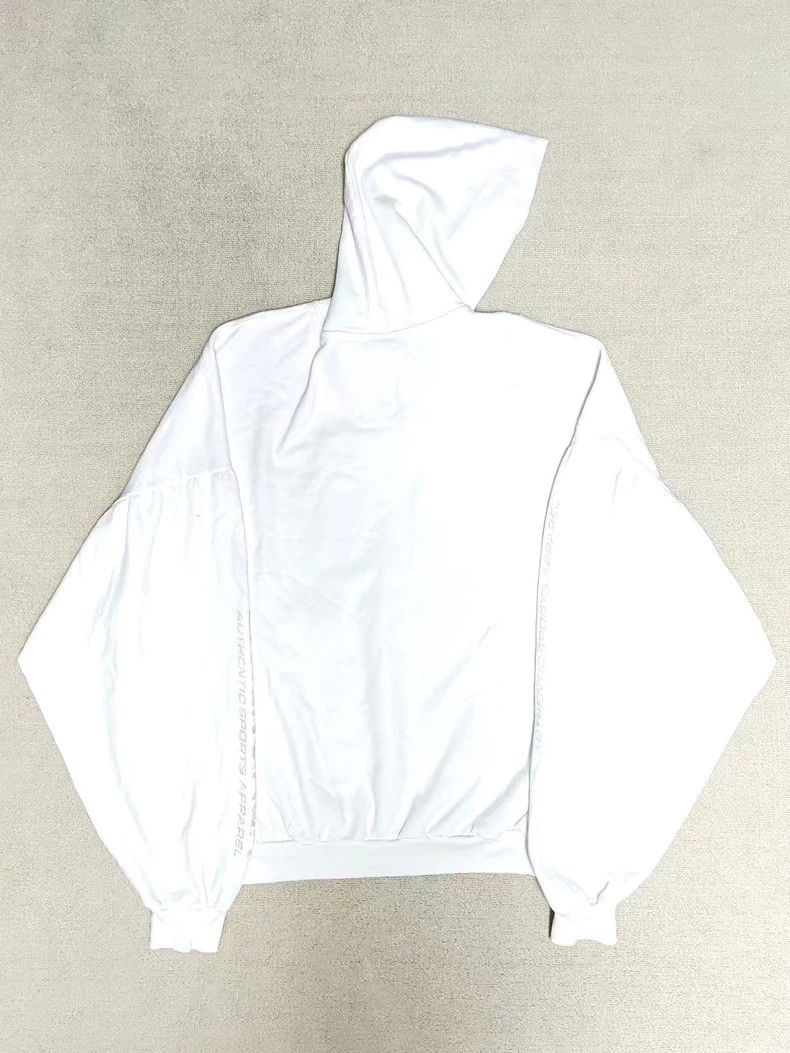 Balenciaga Balenciaga 24ss Surfer White Surf Worn Hoodie 2503-Nextarro Size US L / EU 52-54 / 3 - 3 Thumbnail