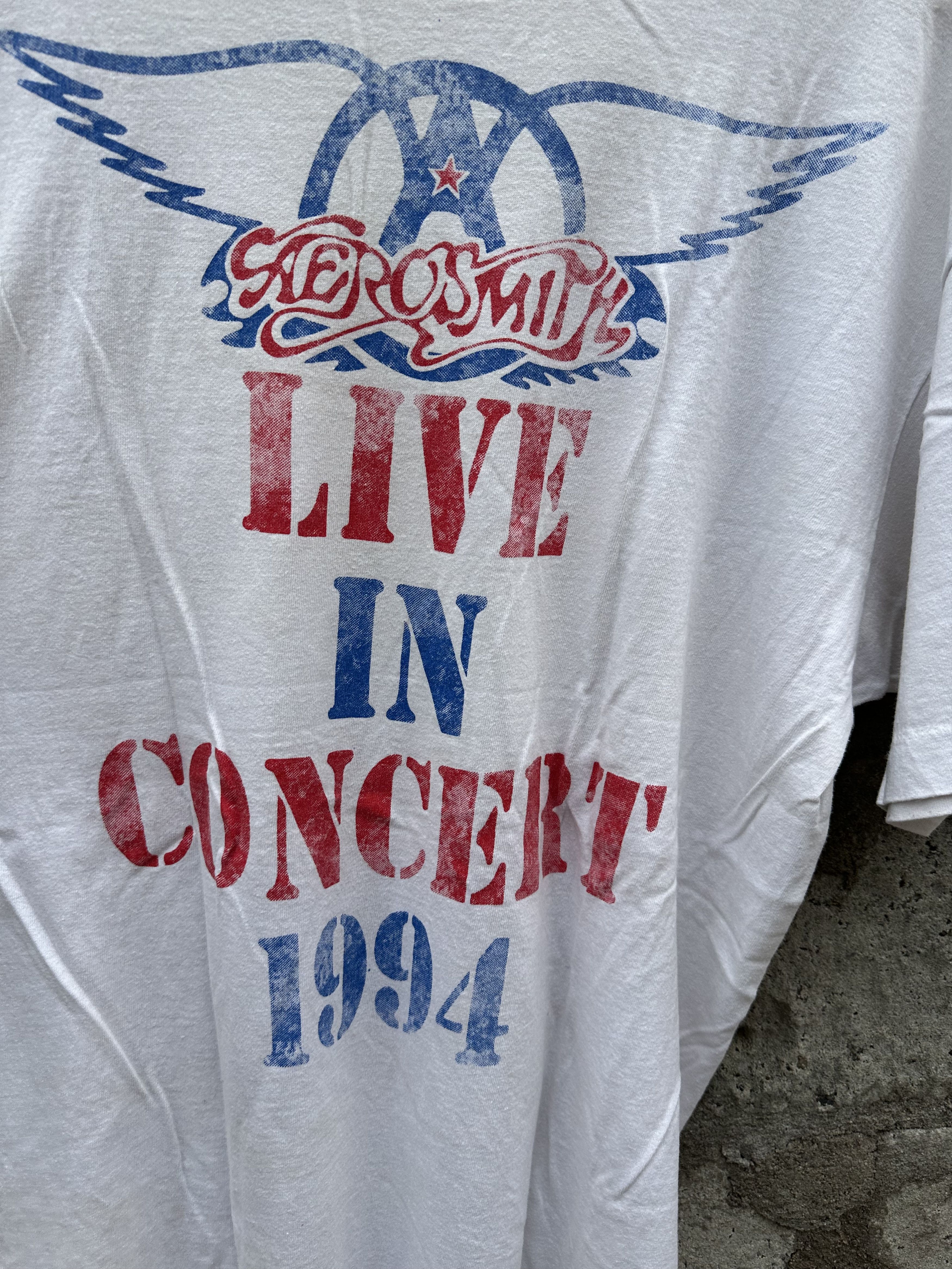 Band Tees Vintage 90s Aerosmith US Tour 1994 Concert T-Shirt Size US XL / EU 56 / 4 - 7 Thumbnail
