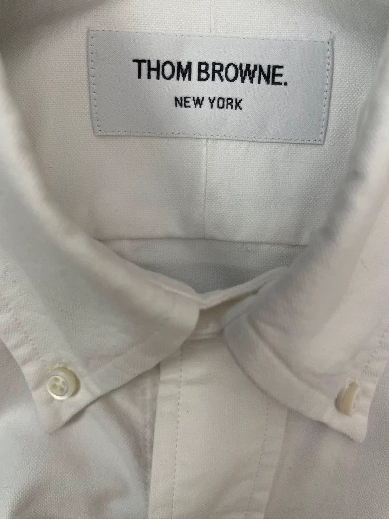 Thom Browne Thom browne White button striped shirt 2504-Nextarrow Size US L / EU 52-54 / 3 - 6 Thumbnail
