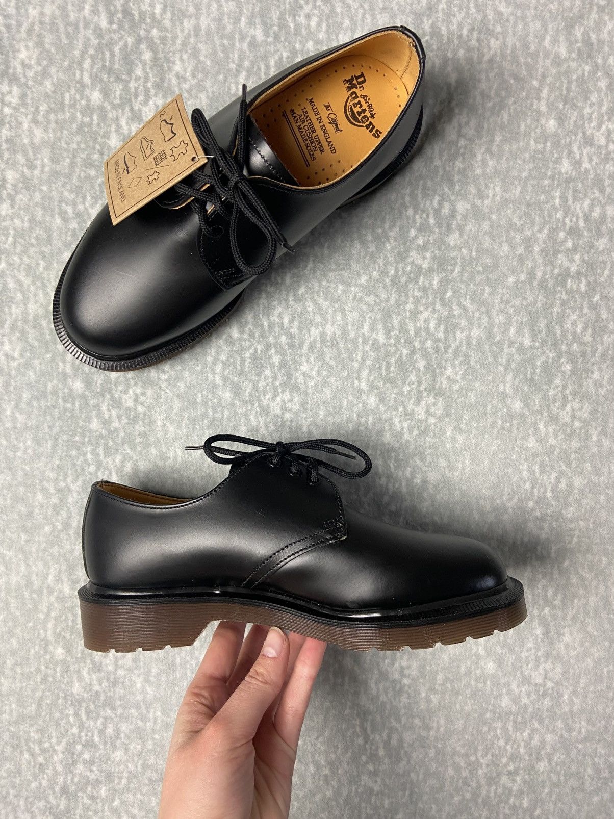 Dr. Martens Dr. Martens 1461 PW Black Smooth Leather Oxford Shoes Size US 6.5 / IT 36.5 - 3 Thumbnail