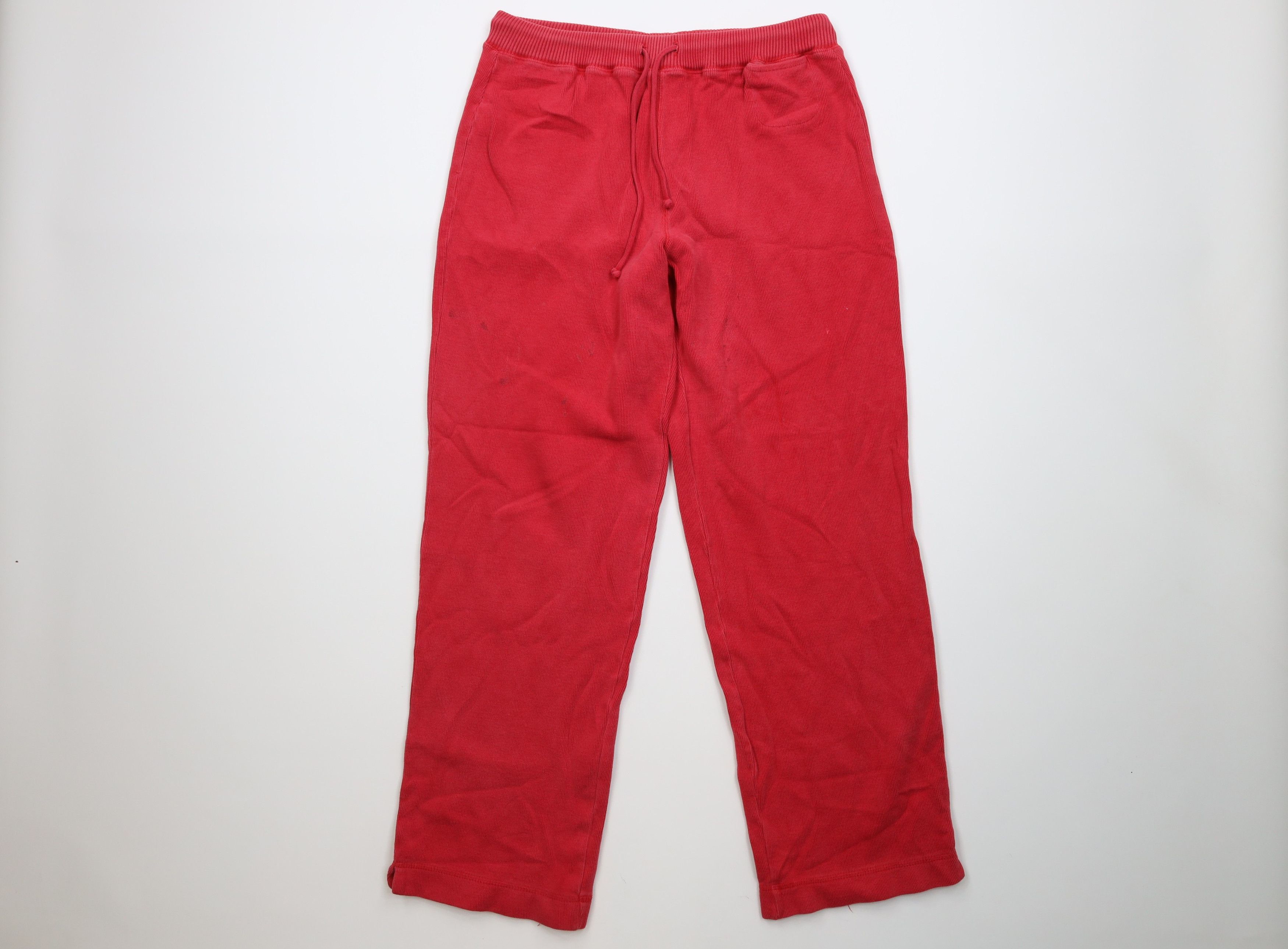 Vintage Vintage 90s Y2K Streetwear Ribbed Knit Wide Leg Pants Size 32" / US 10 / IT 46 - 1 Thumbnail