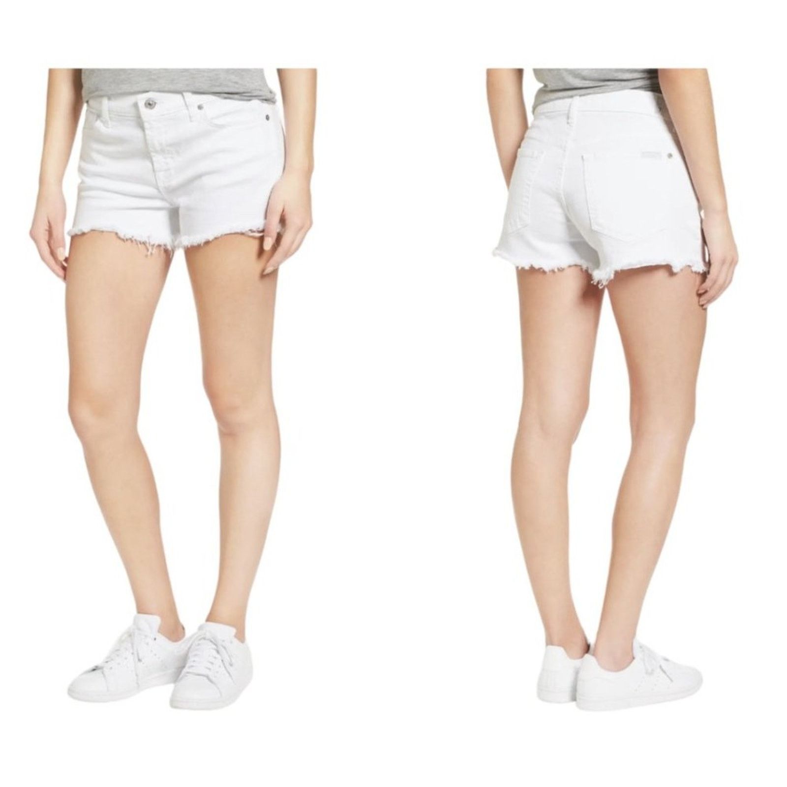7 For All Mankind 7 For All Mankind Cutoff Denim Shorts White Size 31 NWT $139 Size 31" - 1 Thumbnail