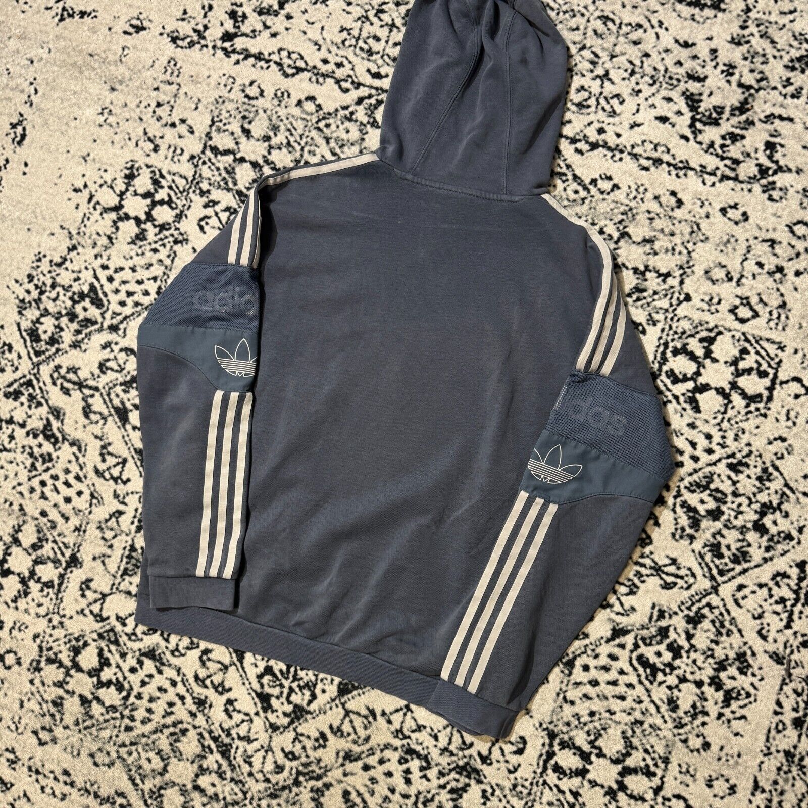 Adidas × Vintage Vintage Adidas Blue Cotton Hoodie Size XS Y2K Center Logo Size US XS / EU 42 / 0 - 16 Thumbnail
