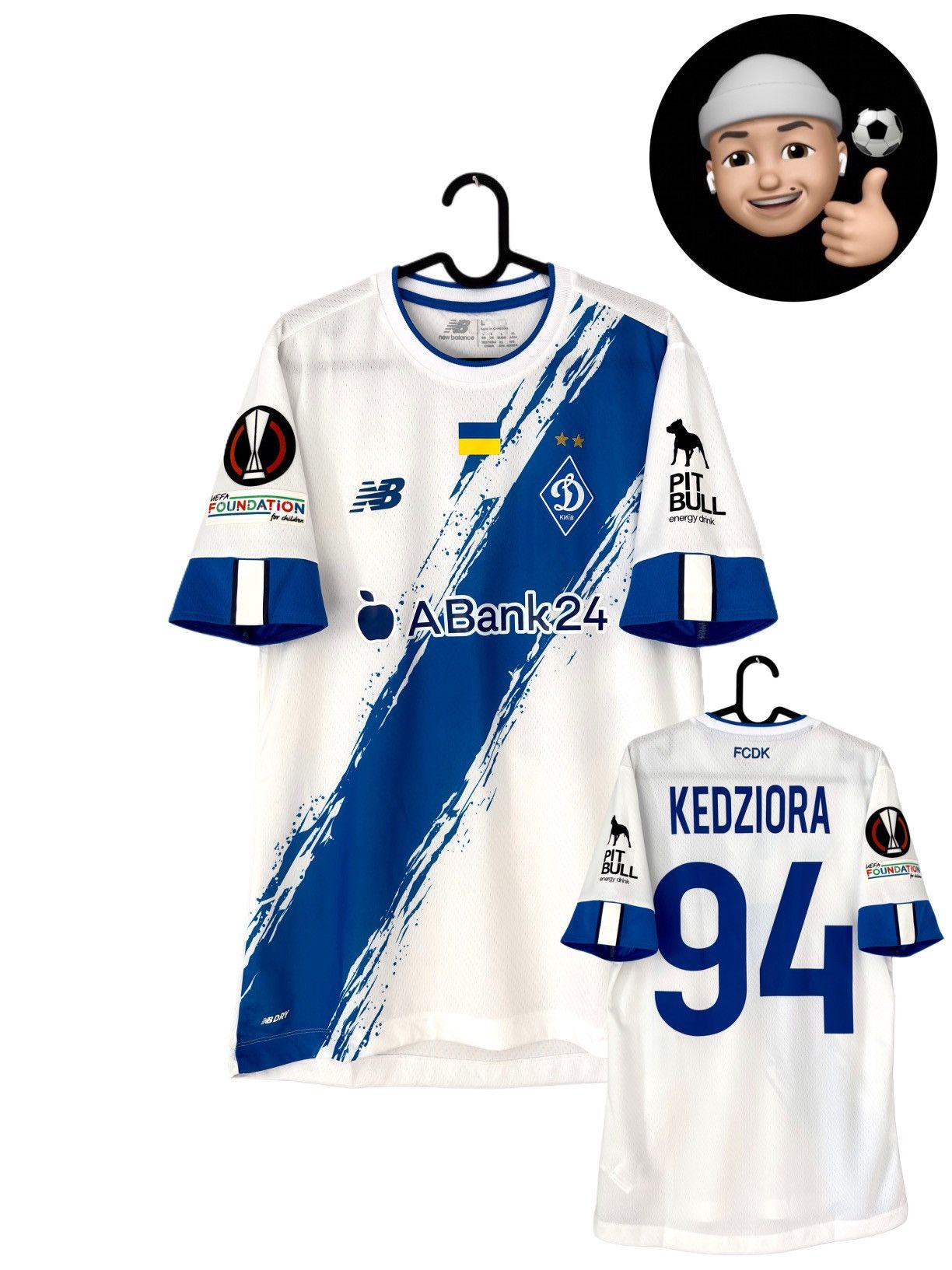New Balance 2022 2023 Dynamo Kyiv Ukraine Poland Kedziora Soccer Jersey Size US L / EU 52-54 / 3 - 1 Thumbnail