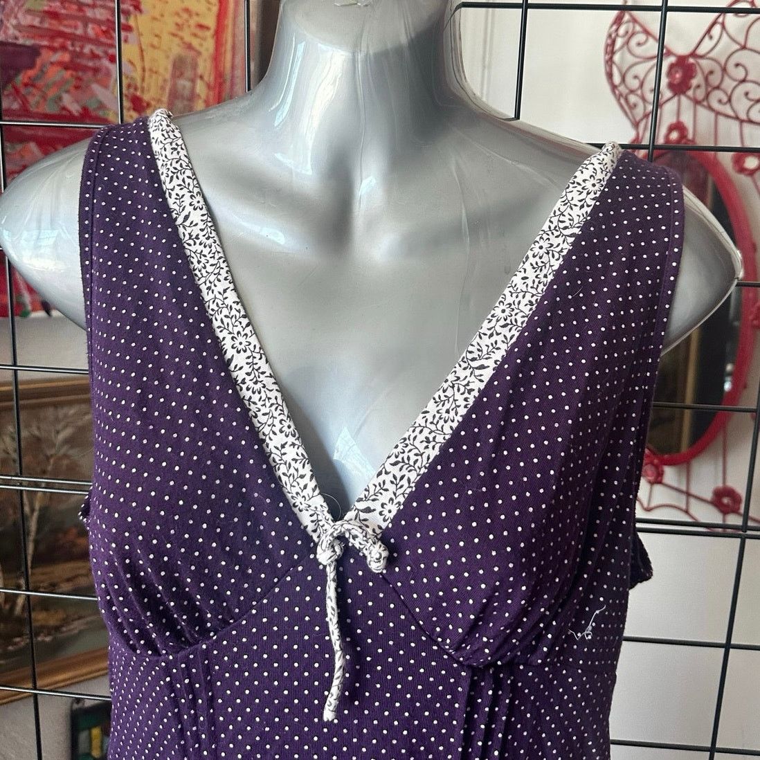 Other no brand purple and white polka dot sleepwear pajama set Size ONE SIZE - 3 Thumbnail