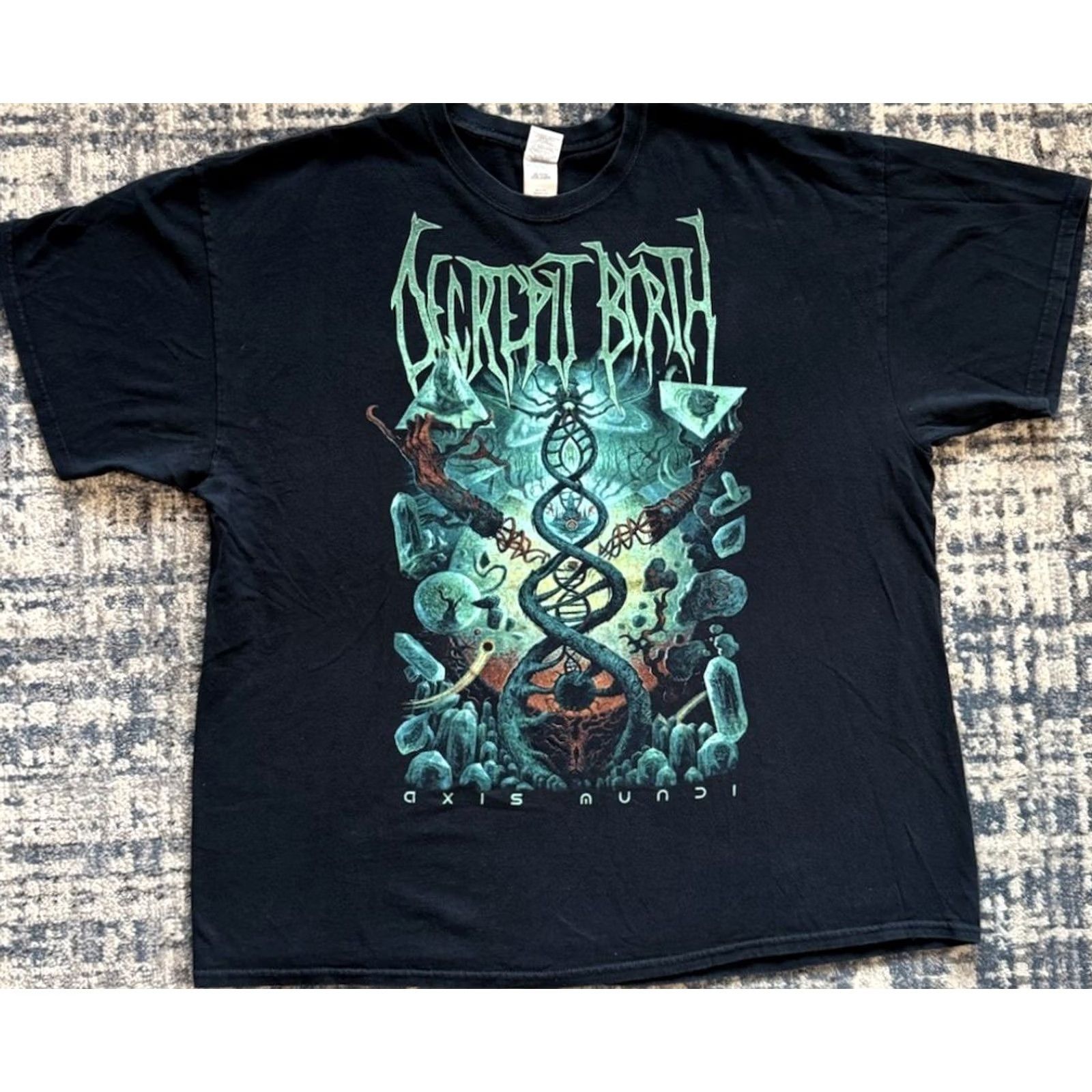 Gildan Vintage Decrepit Birth Band Concert T Shirt Sz 2XL Axis Mundi 2017 Death Metal Men Size US XXL / EU 58 / 5 - 2 Thumbnail