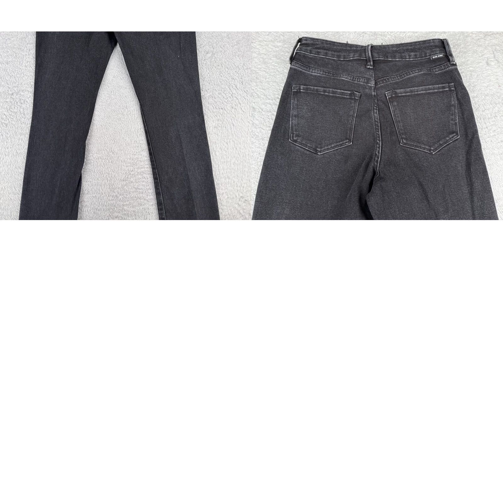 Vintage Dear John Jeans Women Bootcut 25 Black Denim Cotton 5-Pocket High Rise 25x33 Regular Classic Knit? Size 42" / US 20 - 10 Thumbnail