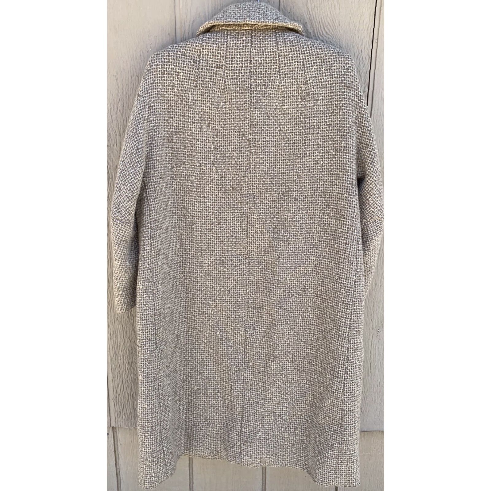 Vintage VINTAGE Union Label 1950s Coat Ladies Wool Tweed M/L Beige Rockabilly USA" Size M / US 6-8 / IT 42-44 - 4 Thumbnail