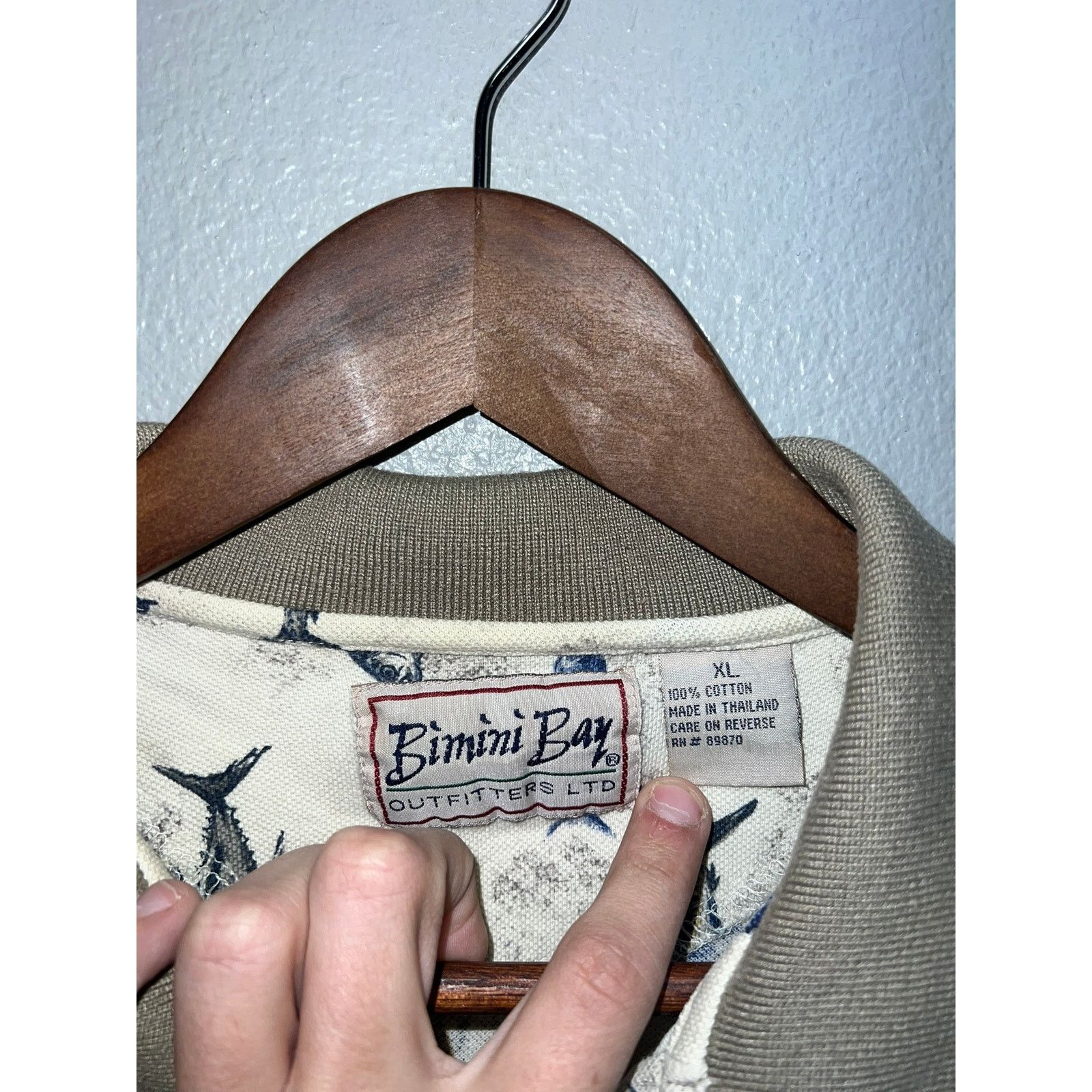 Vintage Vintage Fishing Polo Shirt Bimini Bay Outfitters XL Stain Size US XL / EU 56 / 4 - 6 Thumbnail
