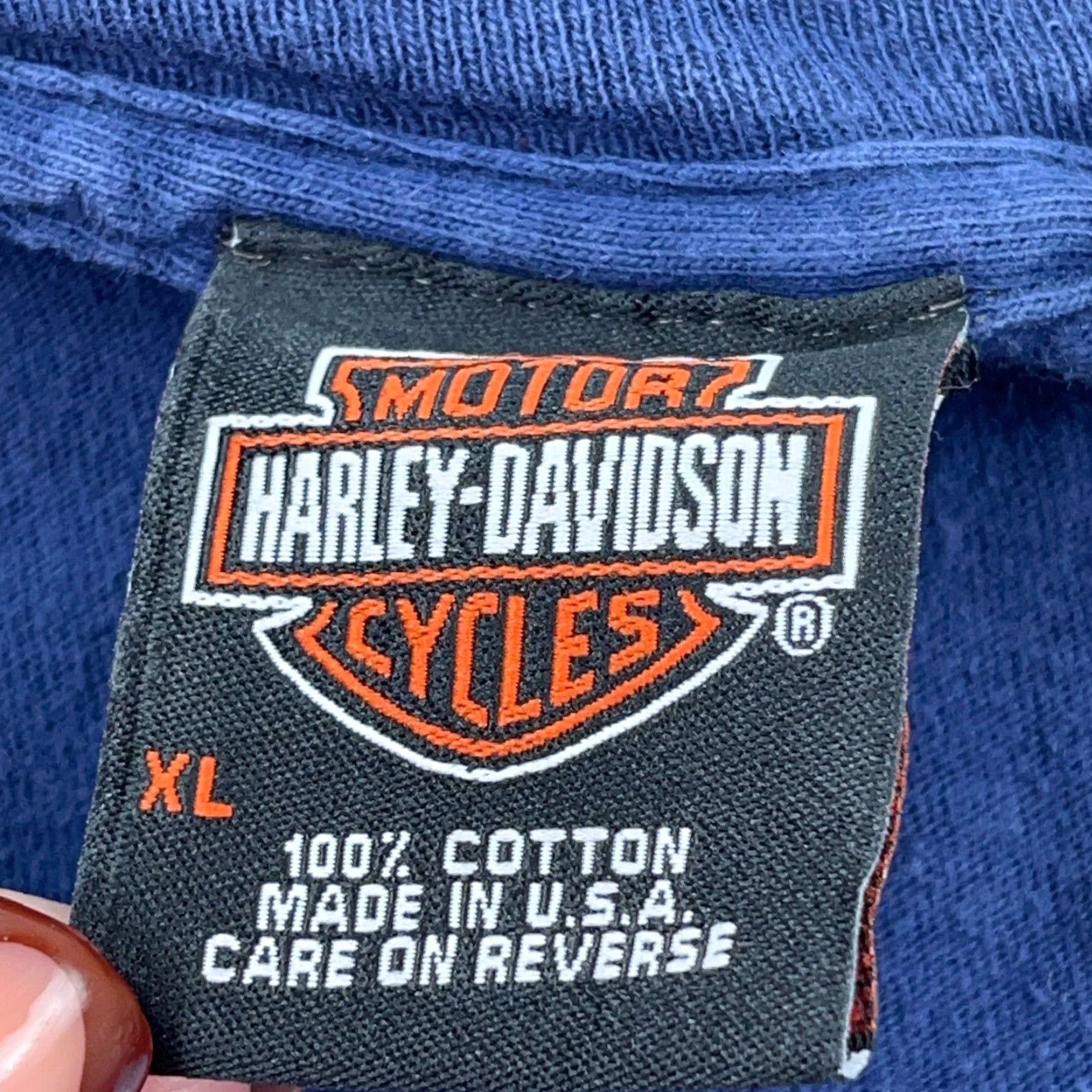 Harley Davidson VINTAGE Harley-Davidson Shirt Men XL Blue Tee Biker Retro USA Eagle Nature" Size US XL / EU 56 / 4 - 7 Thumbnail