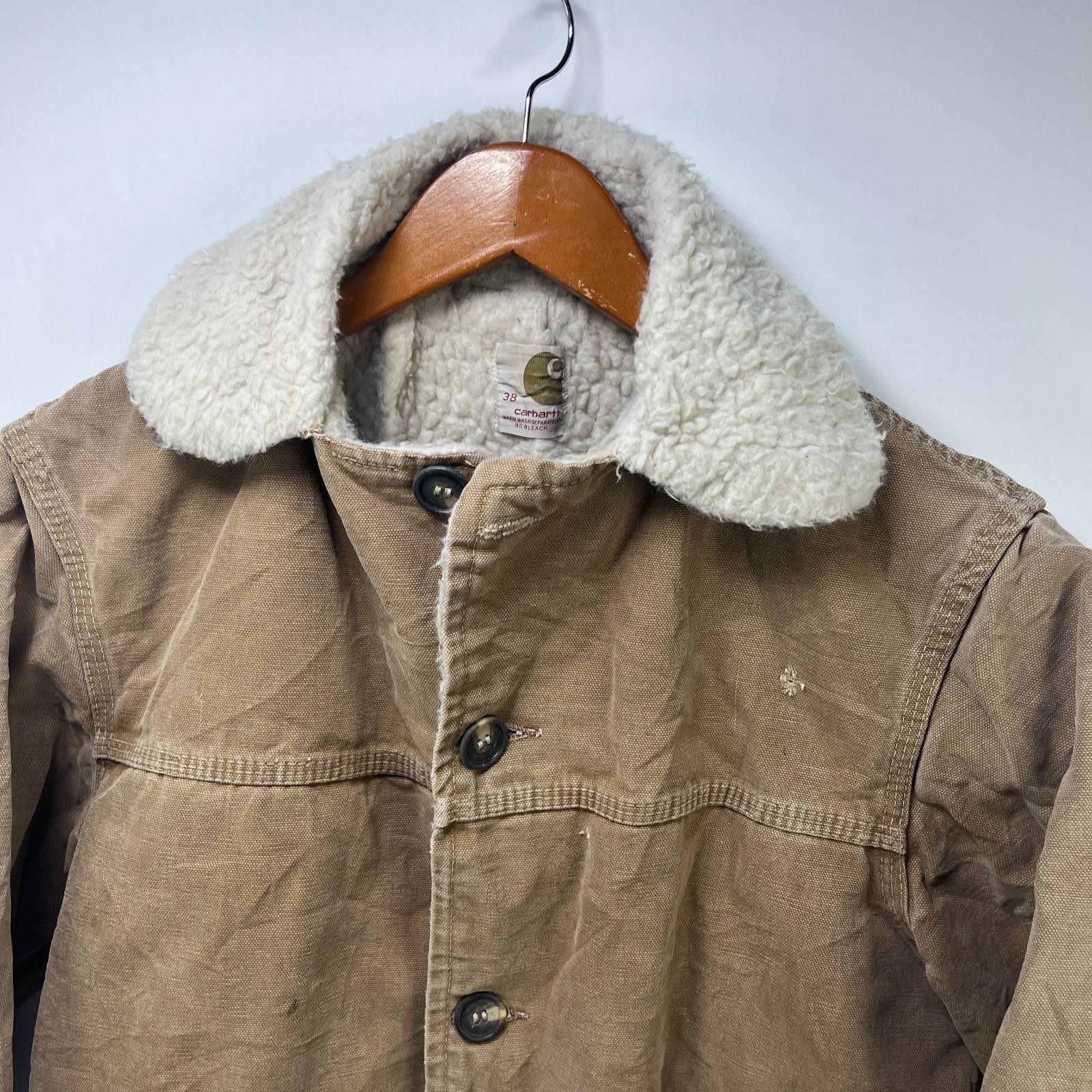 Carhartt Vintage 70s Carhartt Sherpa Lined Barn Jacket 38 Size US M / EU 48-50 / 2 - 2 Thumbnail