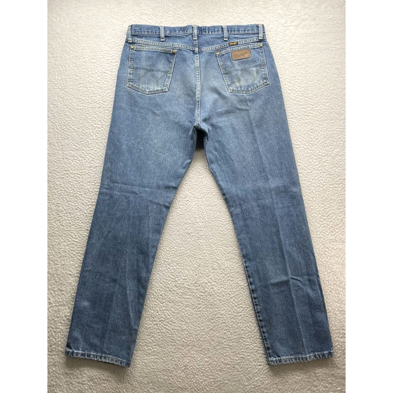 Wrangler Wrangler Jeans Mens 38x34 George Straight Cowboy Cut Natural Wear Faded 13MGSHD Size US 38 / EU 54 - 6 Thumbnail